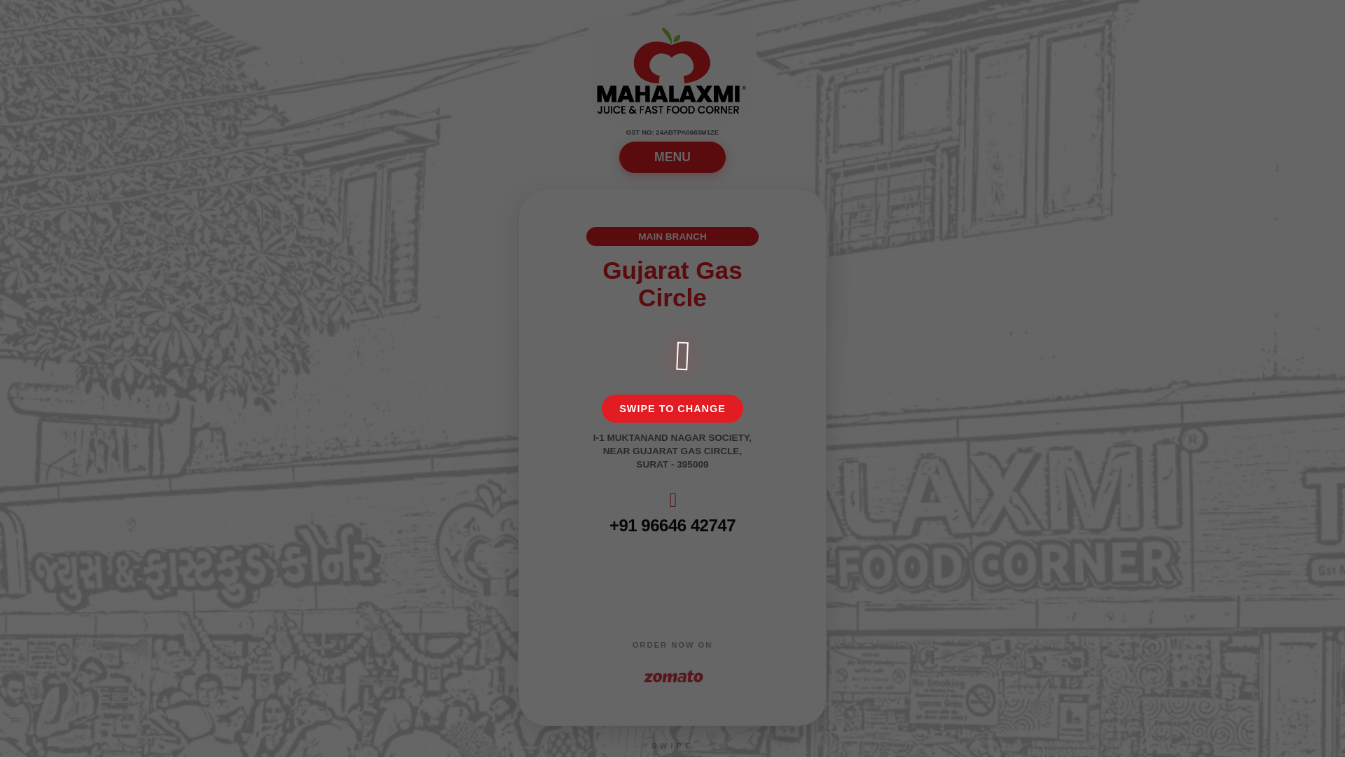 website screenshot of https://mahalaxmi-juice-fast-food-corner.pages.dev/