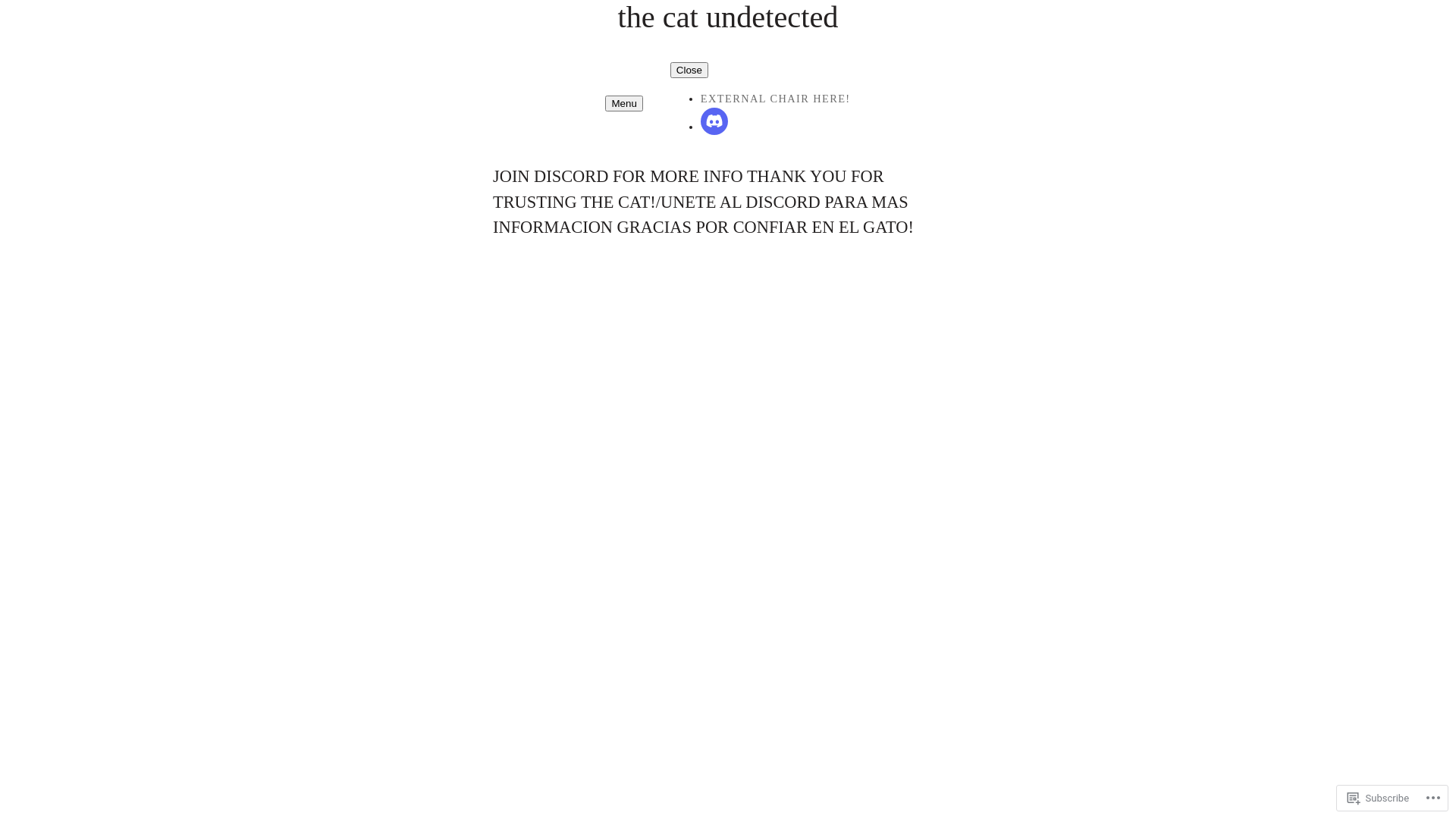 website screenshot of https://thecatundetected.com/
