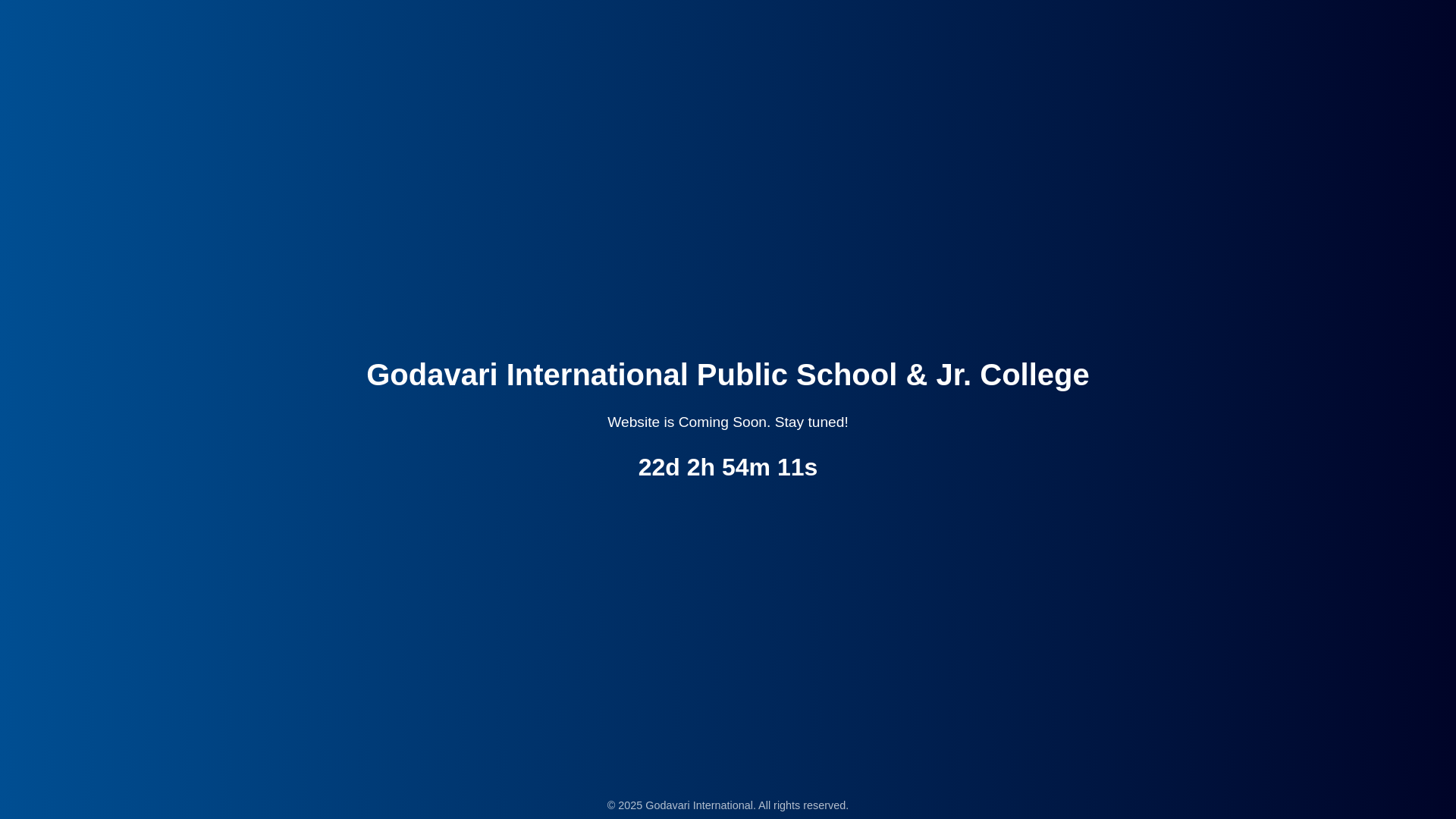 website screenshot of https://godavariinternational.in/
