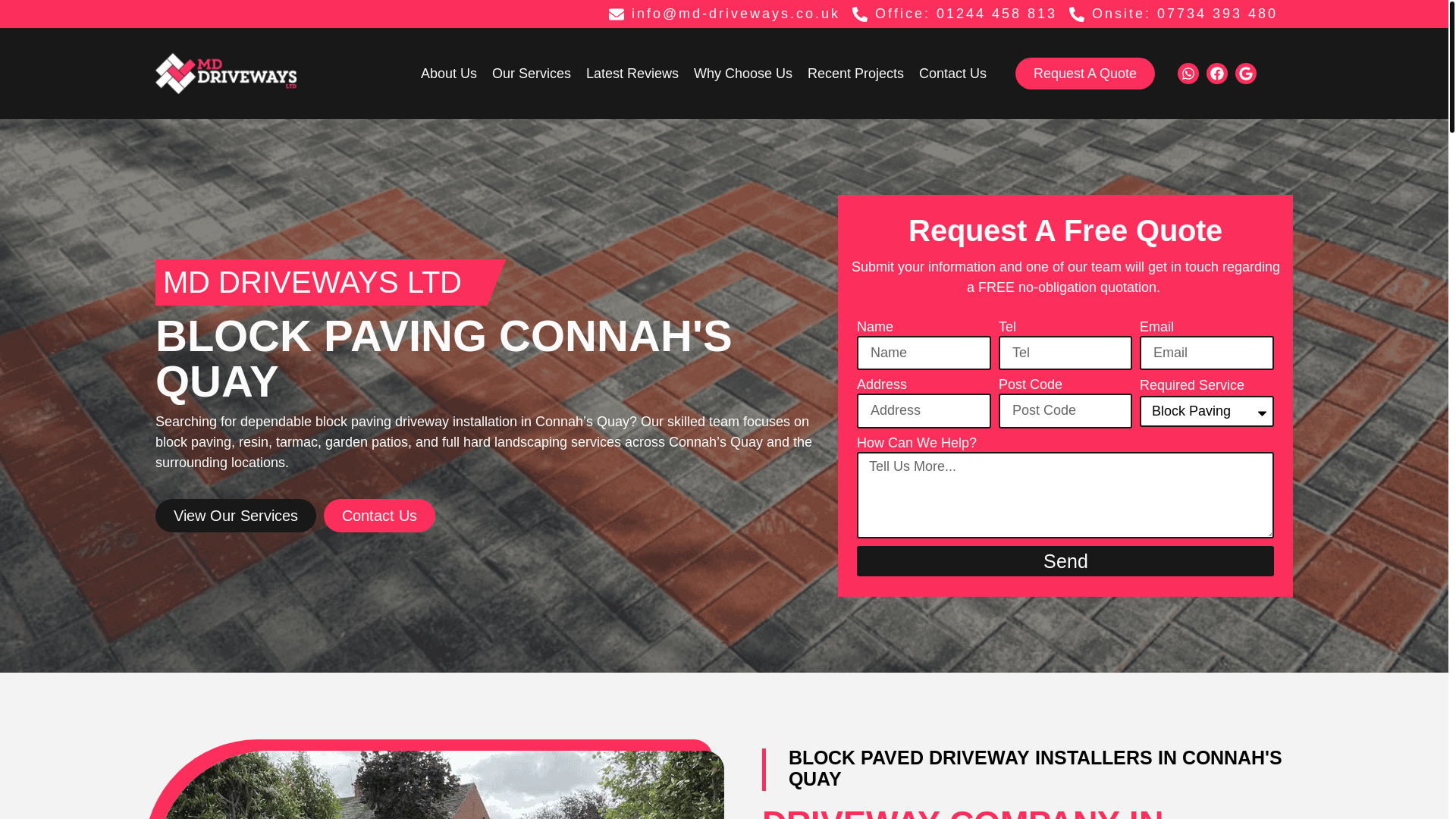 website screenshot of https://blockpavingrhuddlan.co.uk/