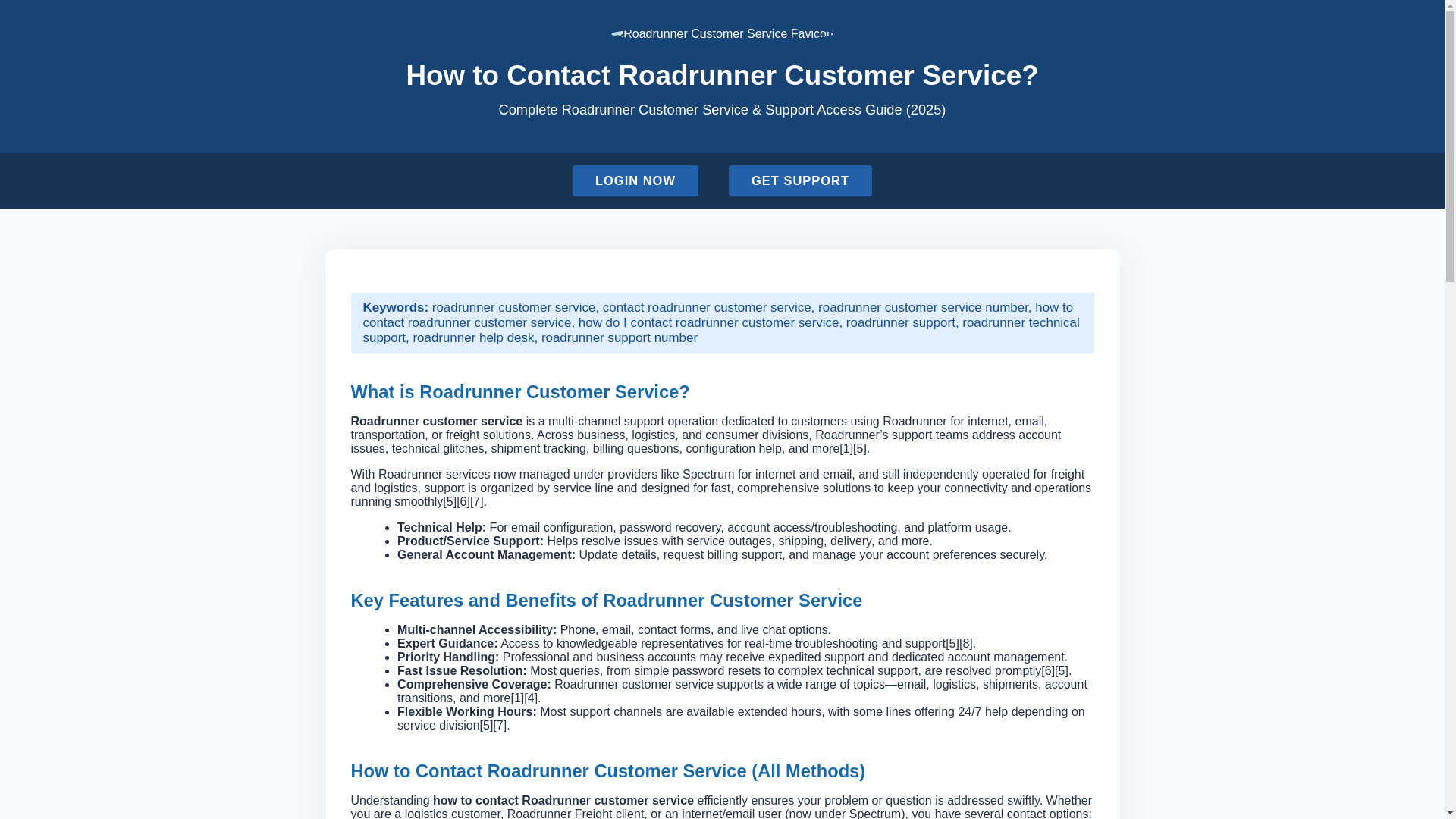 website screenshot of https://roadrunnercustomerservice.pages.dev/