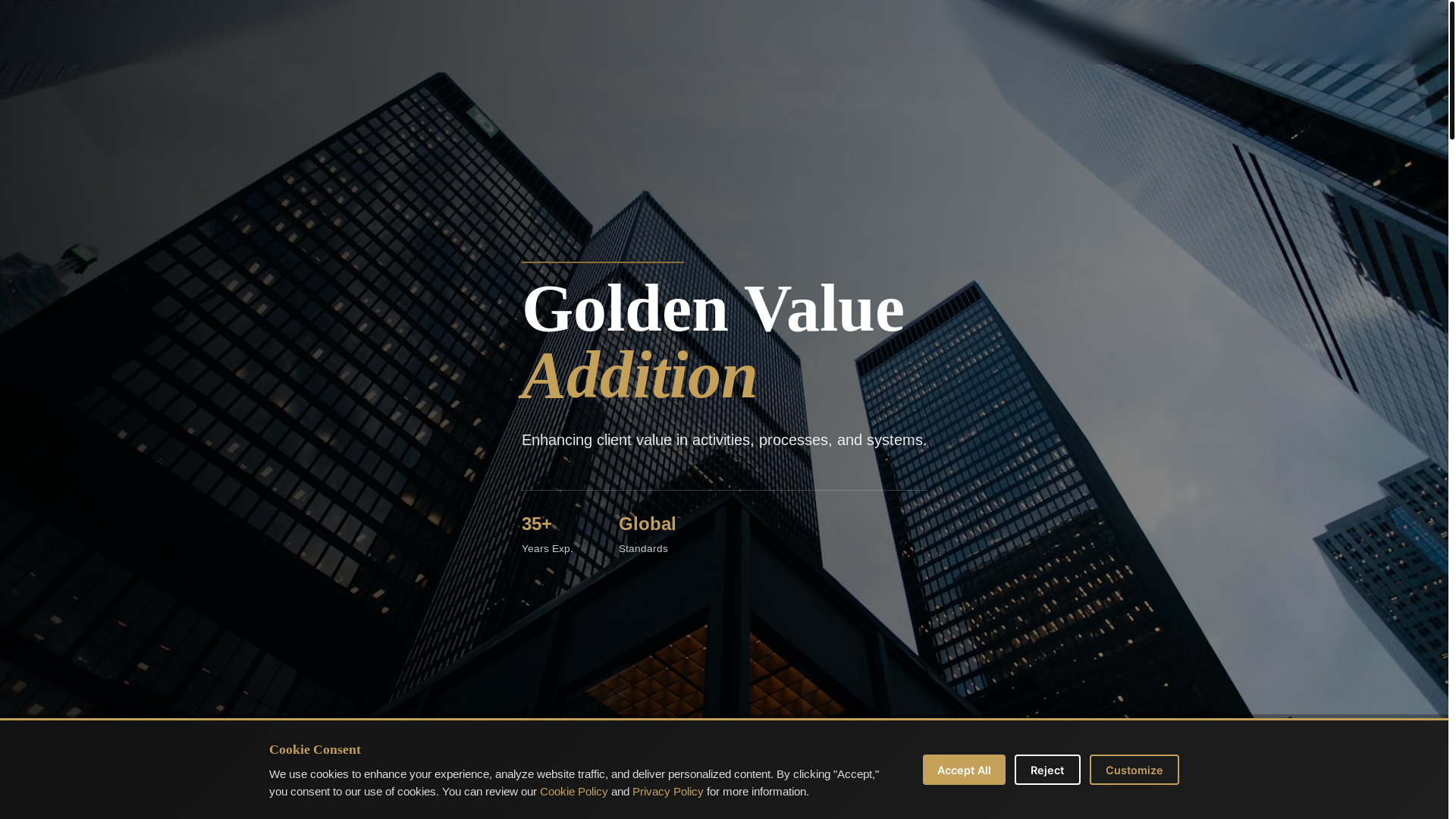 website screenshot of https://goldbarconsultancy.com/