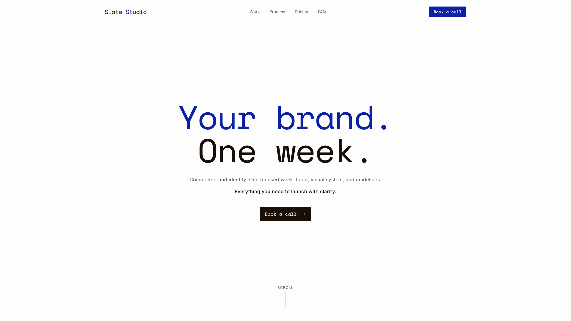 website screenshot of https://slatestudio.design/