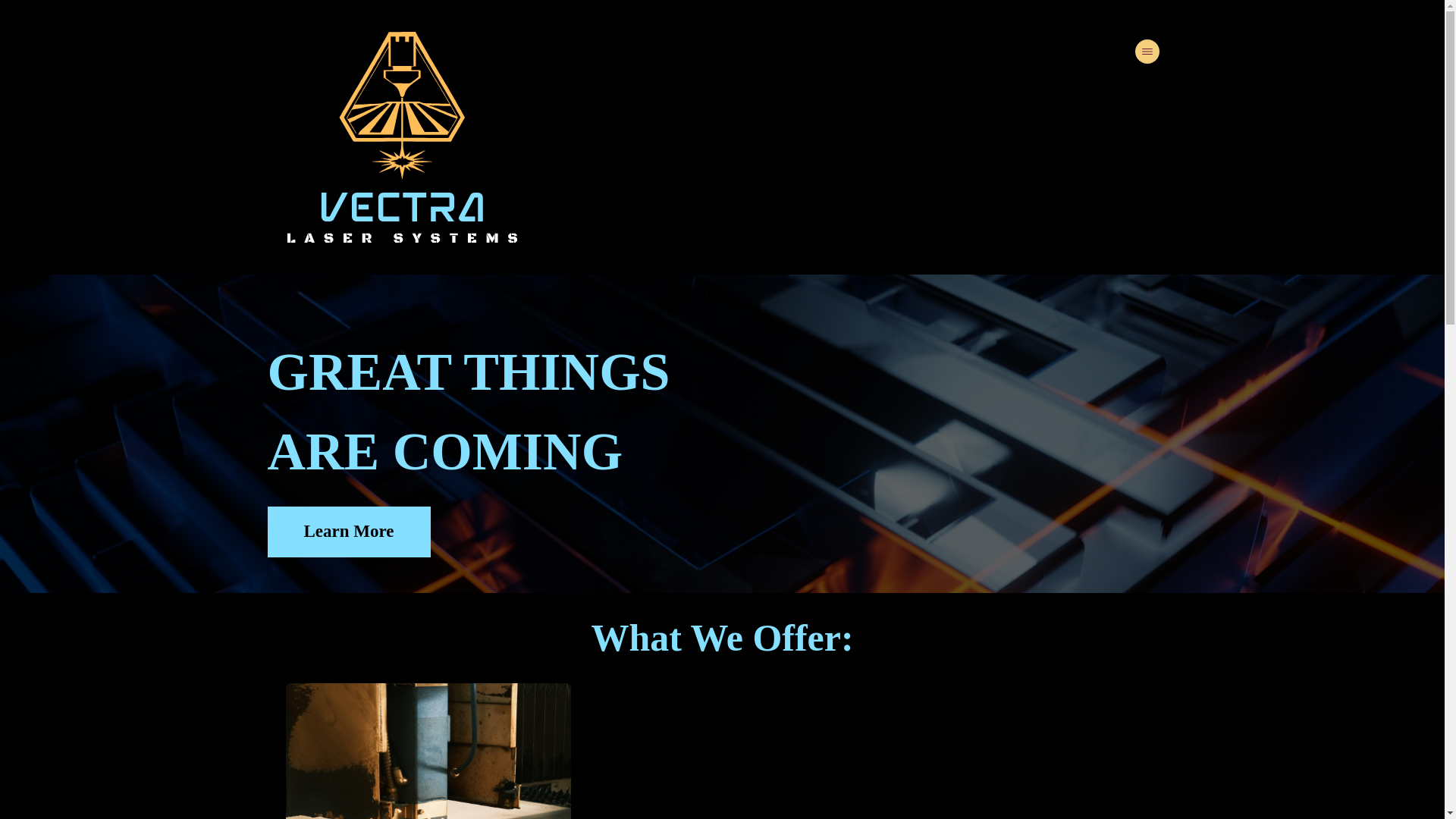website screenshot of https://vectralasers.com/