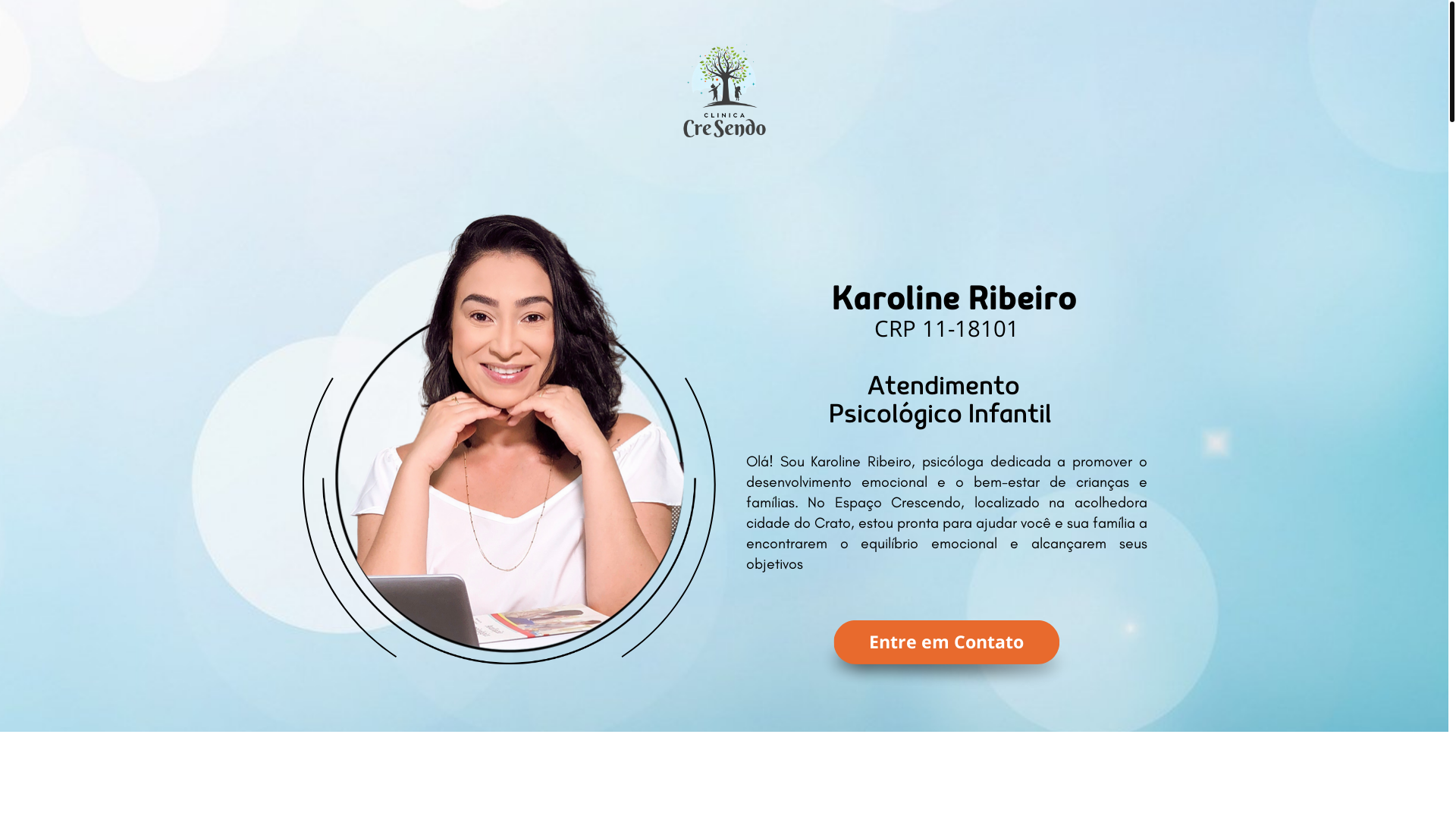 website screenshot of https://clinicacresendo.com.br/
