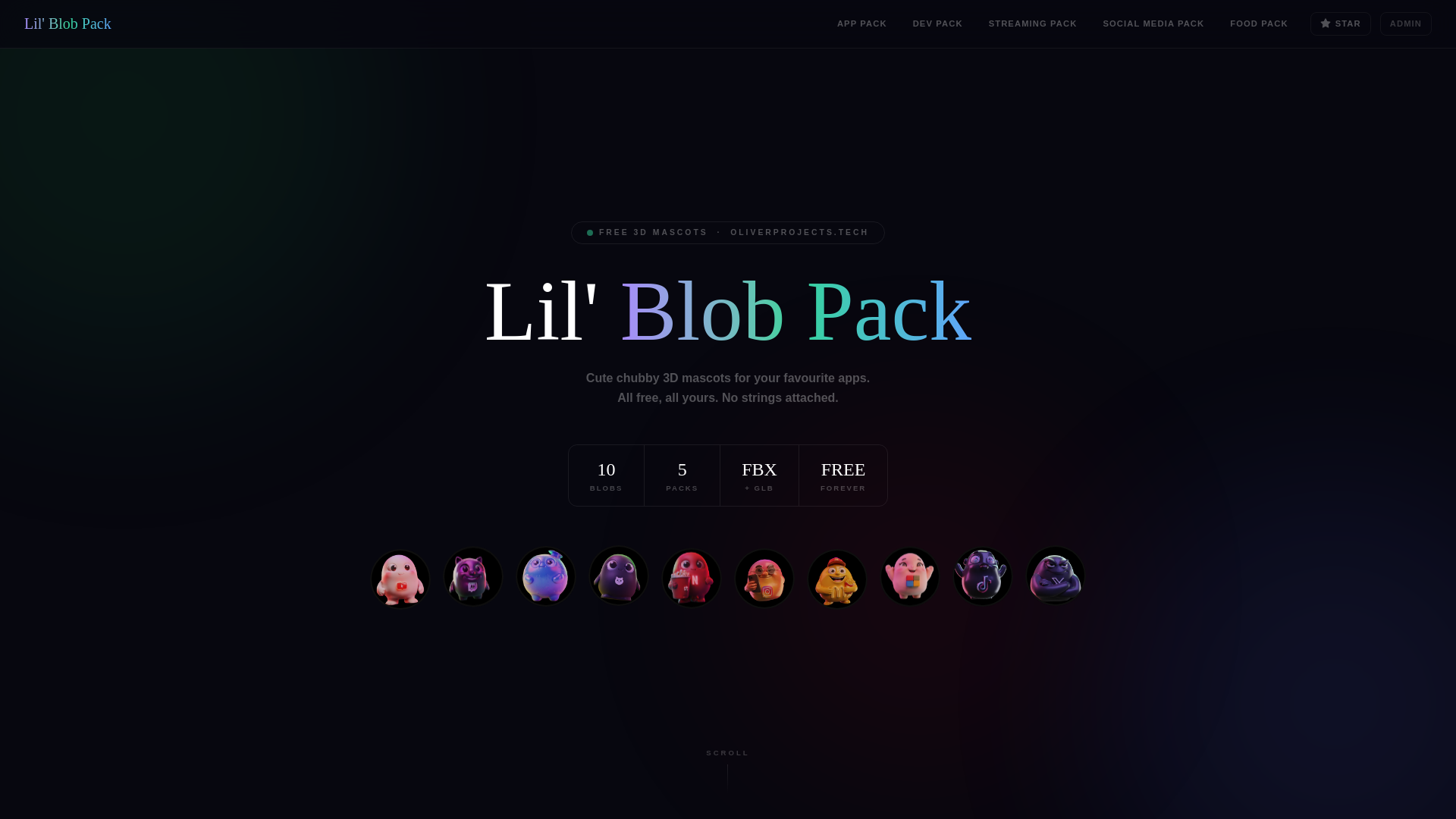 website screenshot of https://oliverprojects.tech/