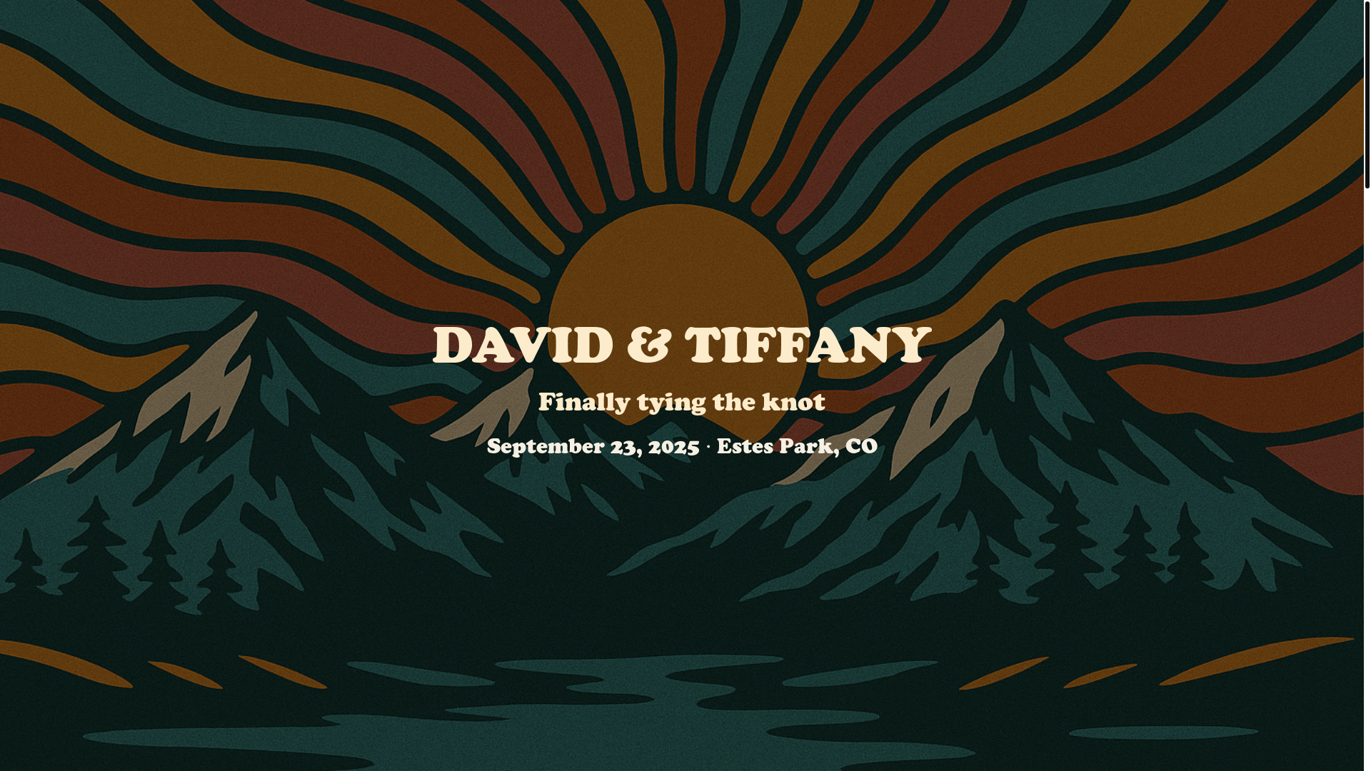 website screenshot of https://davidandtiffanysipos.com/