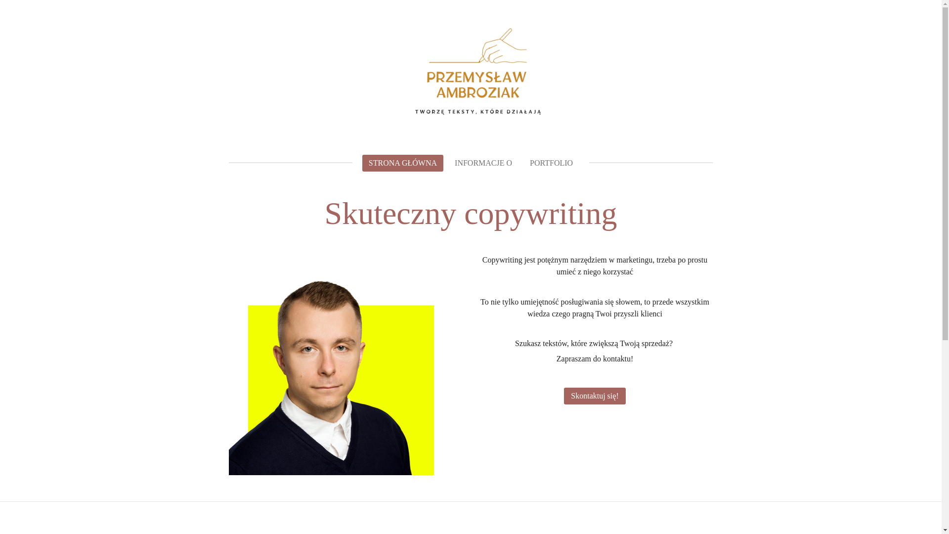 website screenshot of https://przemyslawambroziak.com/