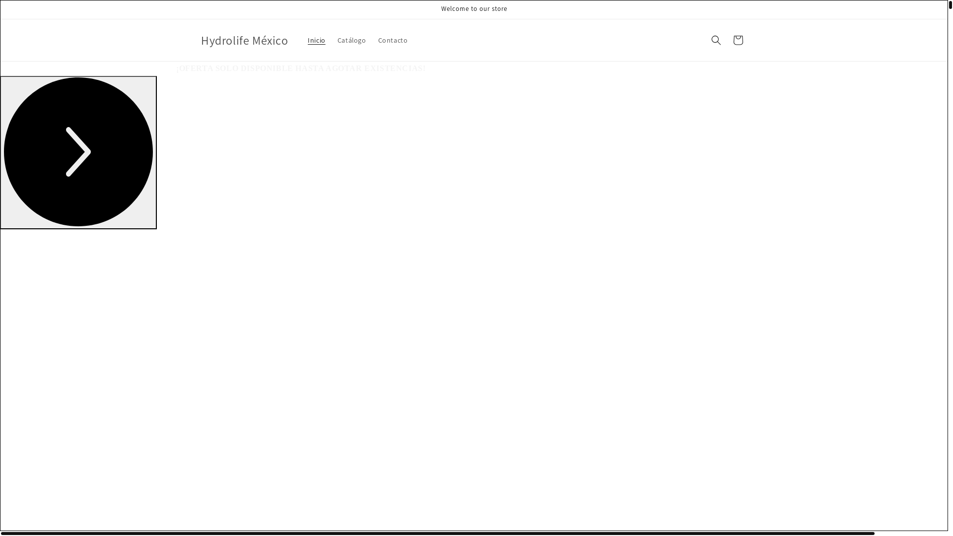 website screenshot of https://hydrolifewater.store/