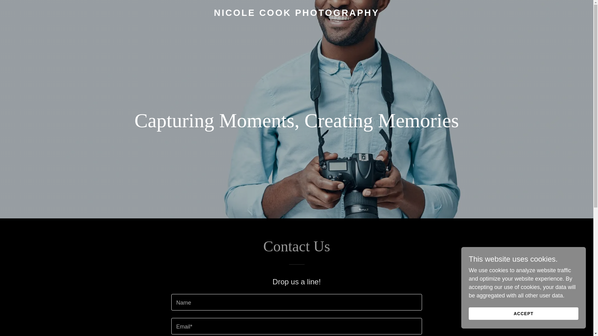 website screenshot of https://nicolecookphotos.com/
