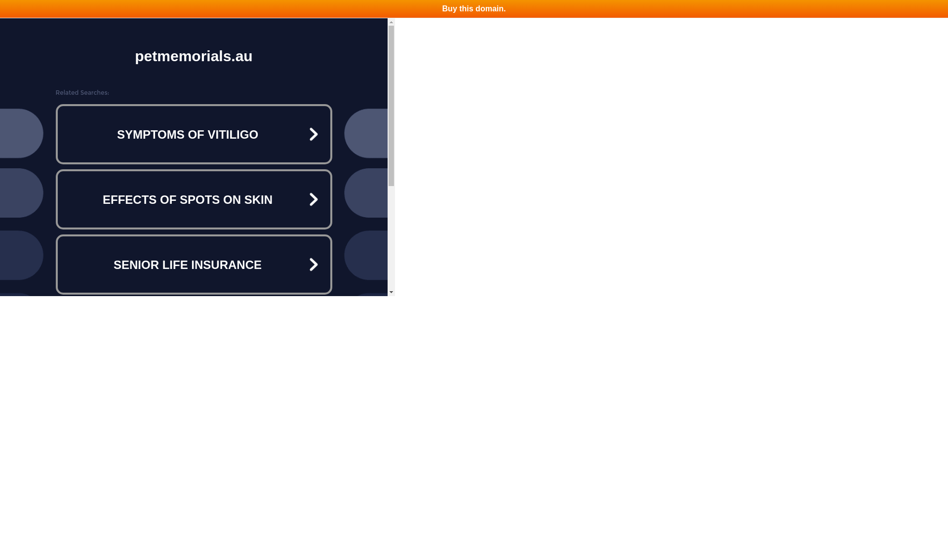 website screenshot of https://petmemorials.au/