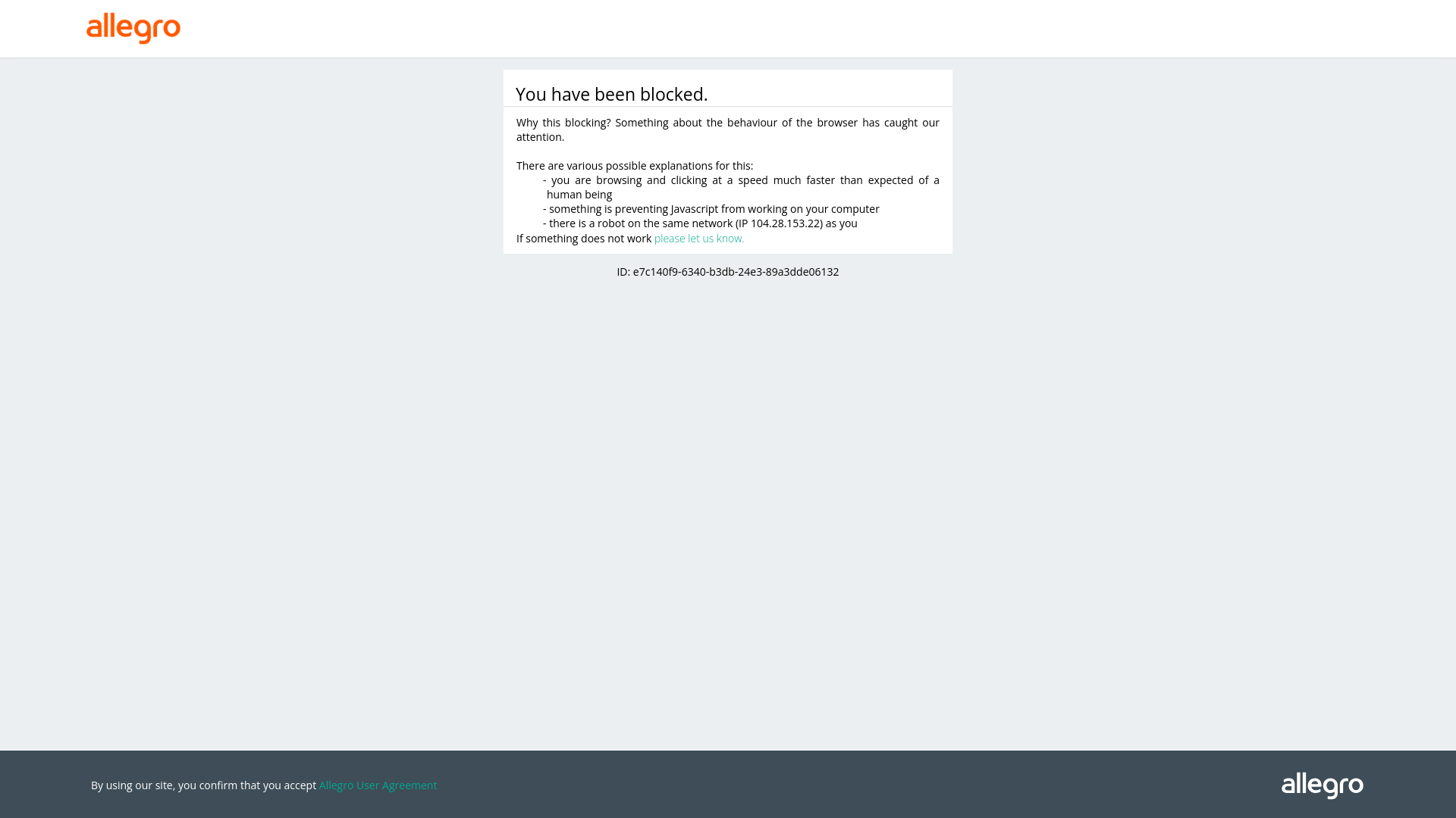website screenshot of https://allegro.cz