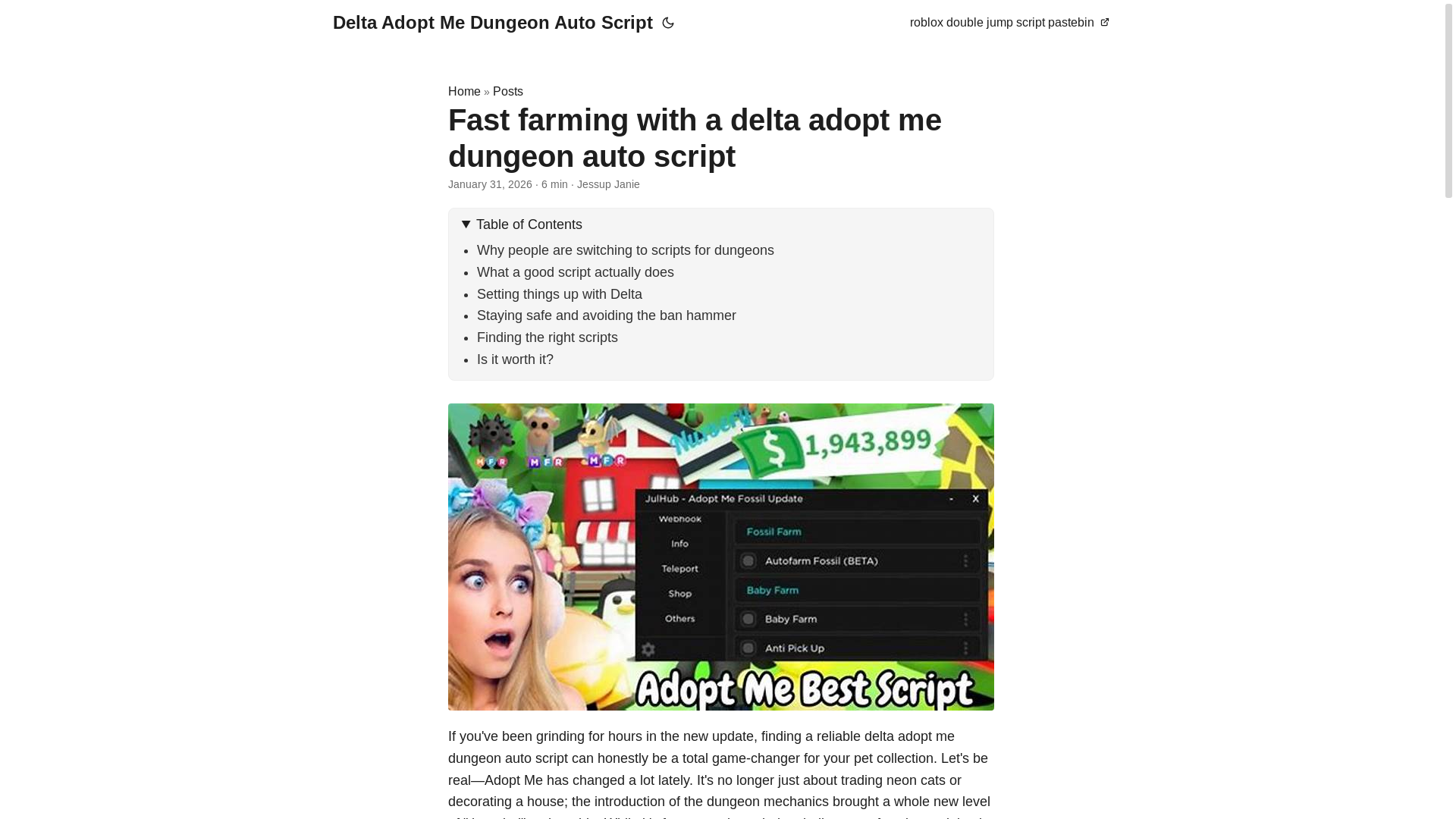 website screenshot of https://delta-adopt-me-dungeon-auto-script.pages.dev/