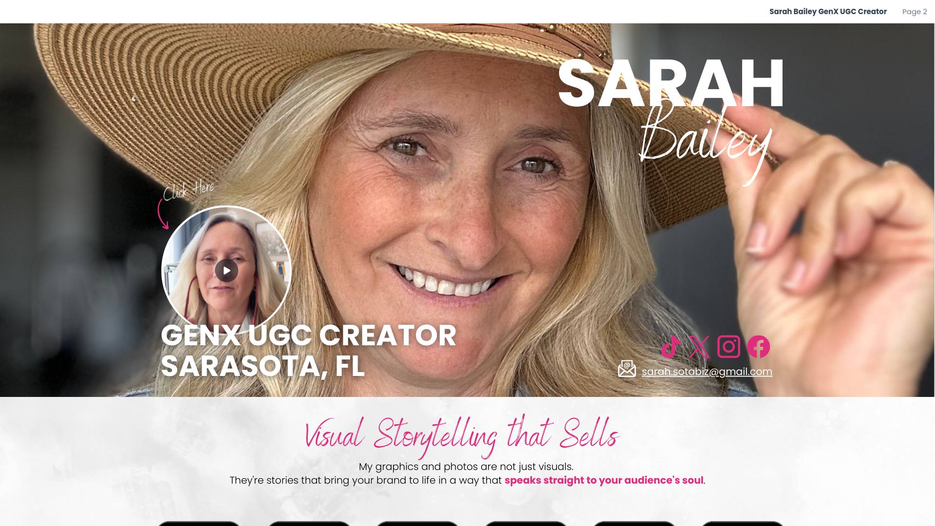 website screenshot of https://sarahbcreatesugc.com