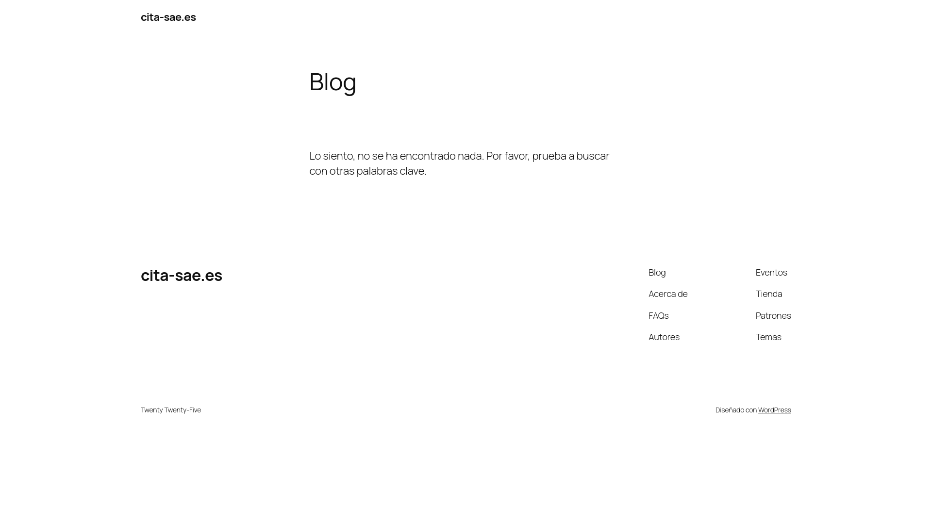 website screenshot of https://cita-sae.es/