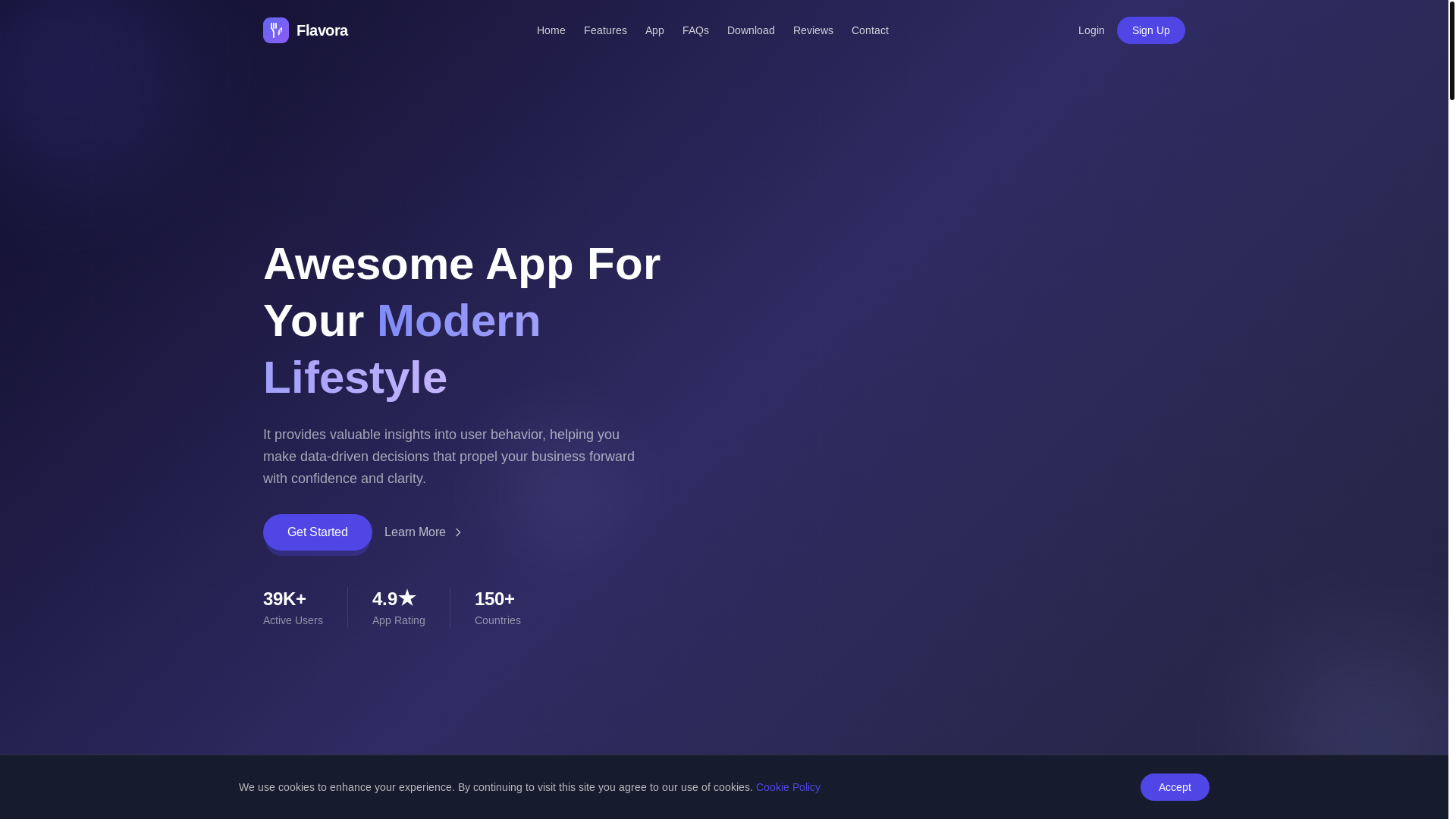 website screenshot of https://flavora.pages.dev/