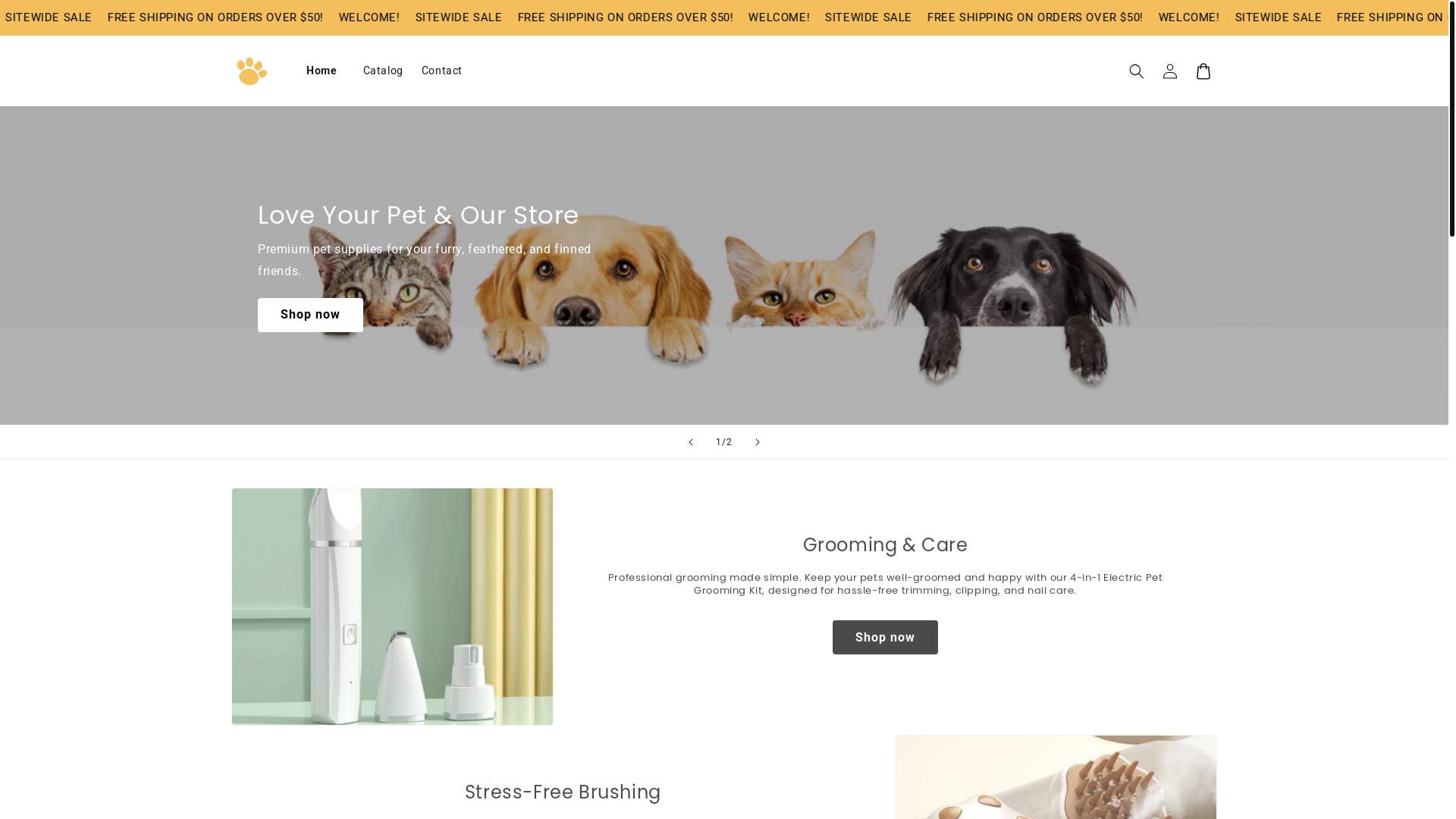 website screenshot of https://buddyandkit.store/