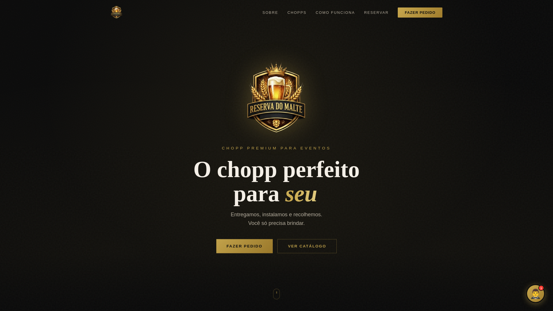 website screenshot of https://reservadomalte.com.br