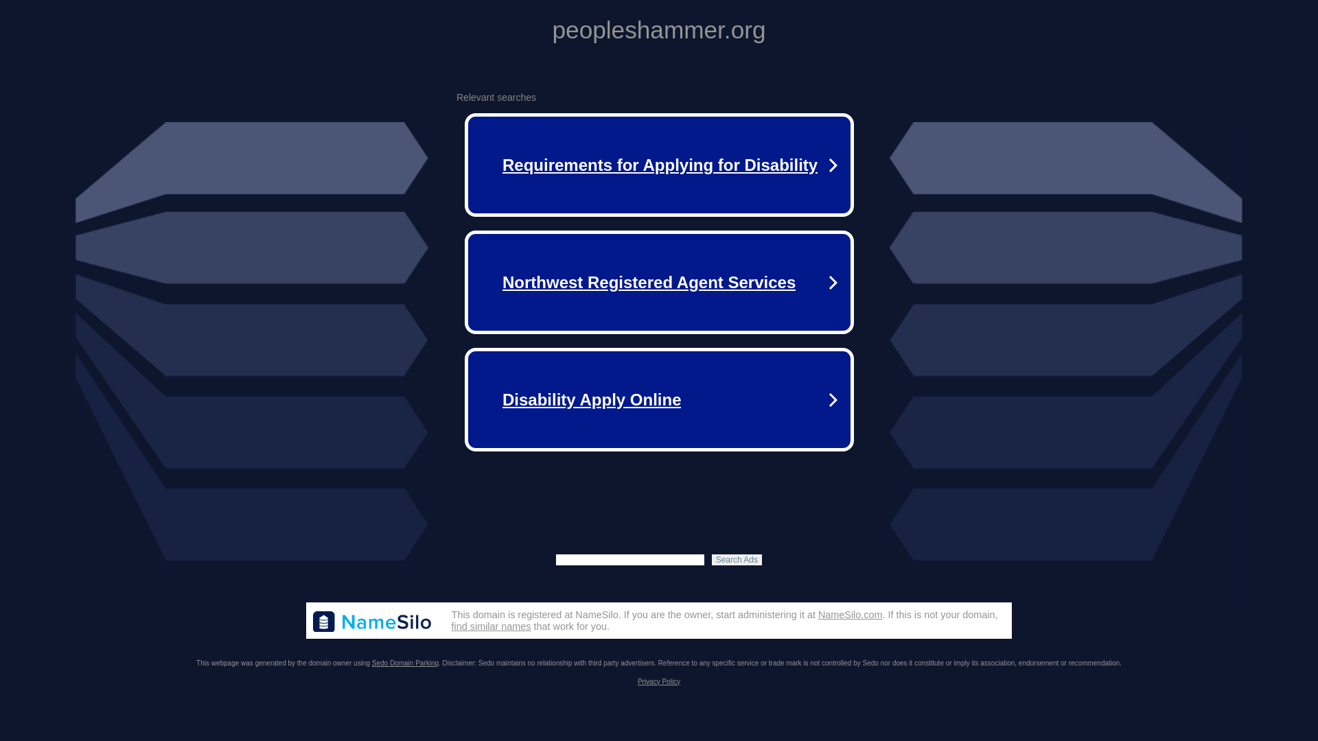 website screenshot of https://peopleshammer.org/