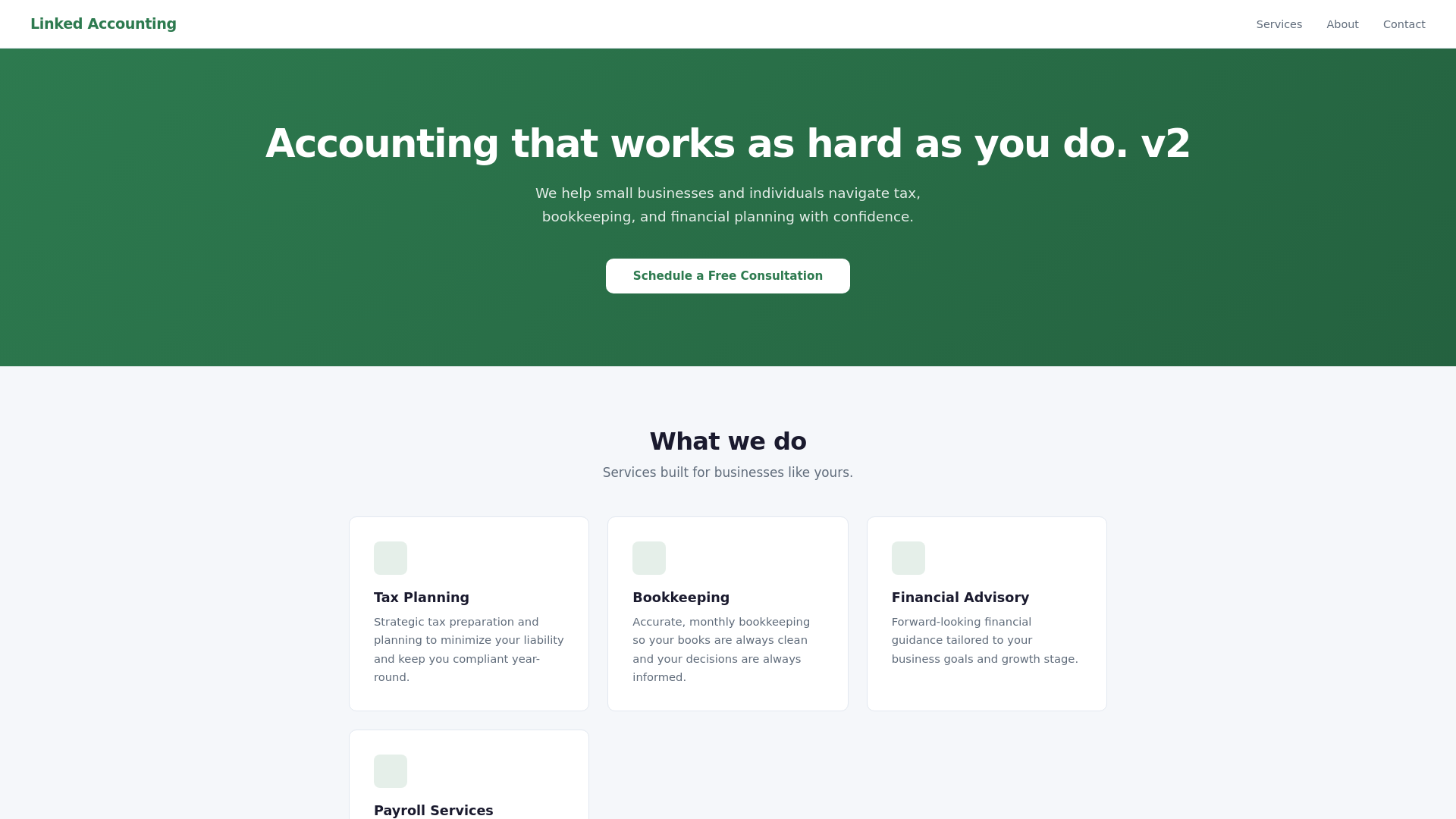 website screenshot of https://fj-associates-demo.pages.dev/