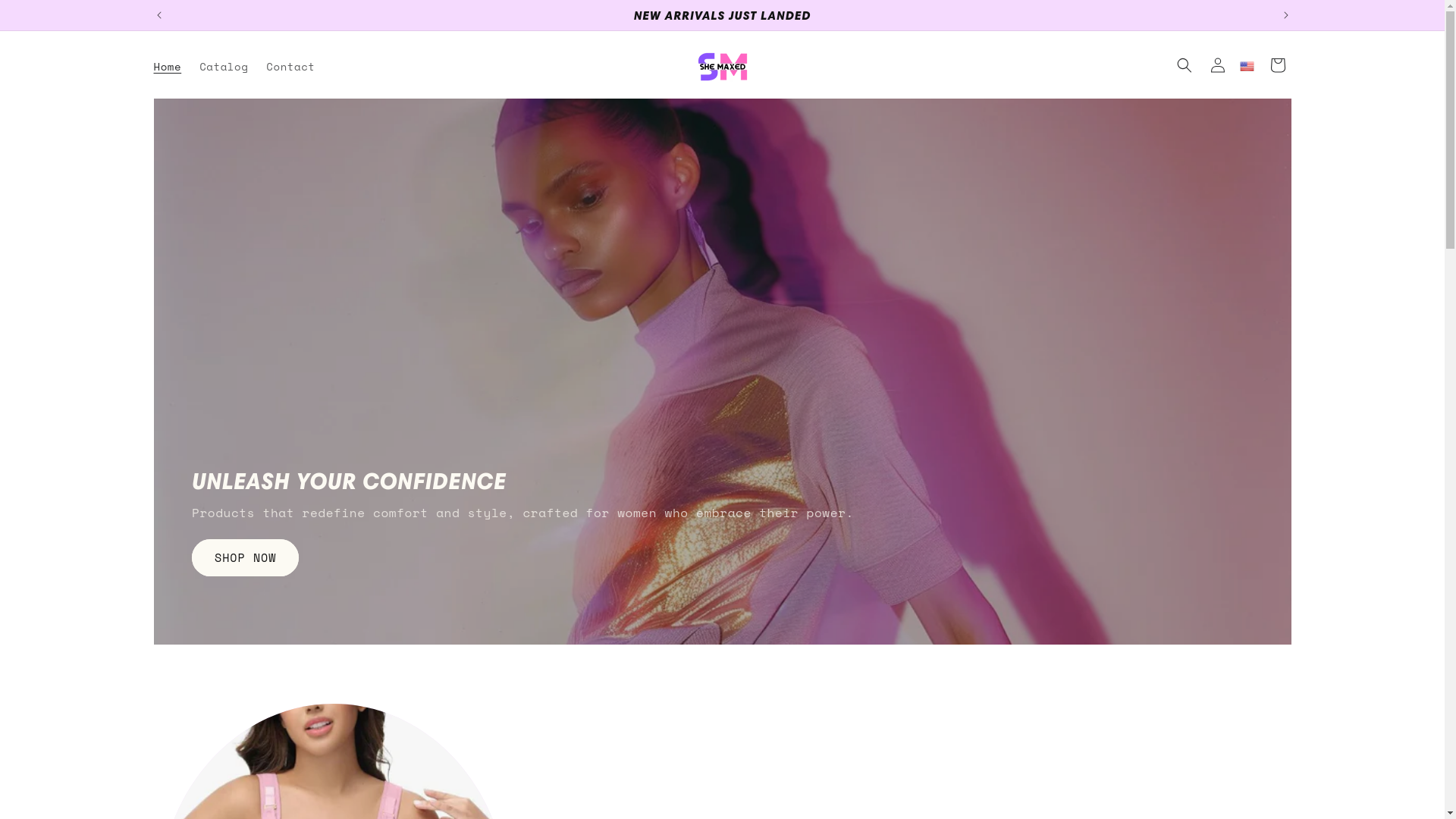 website screenshot of https://shemaxed.com/