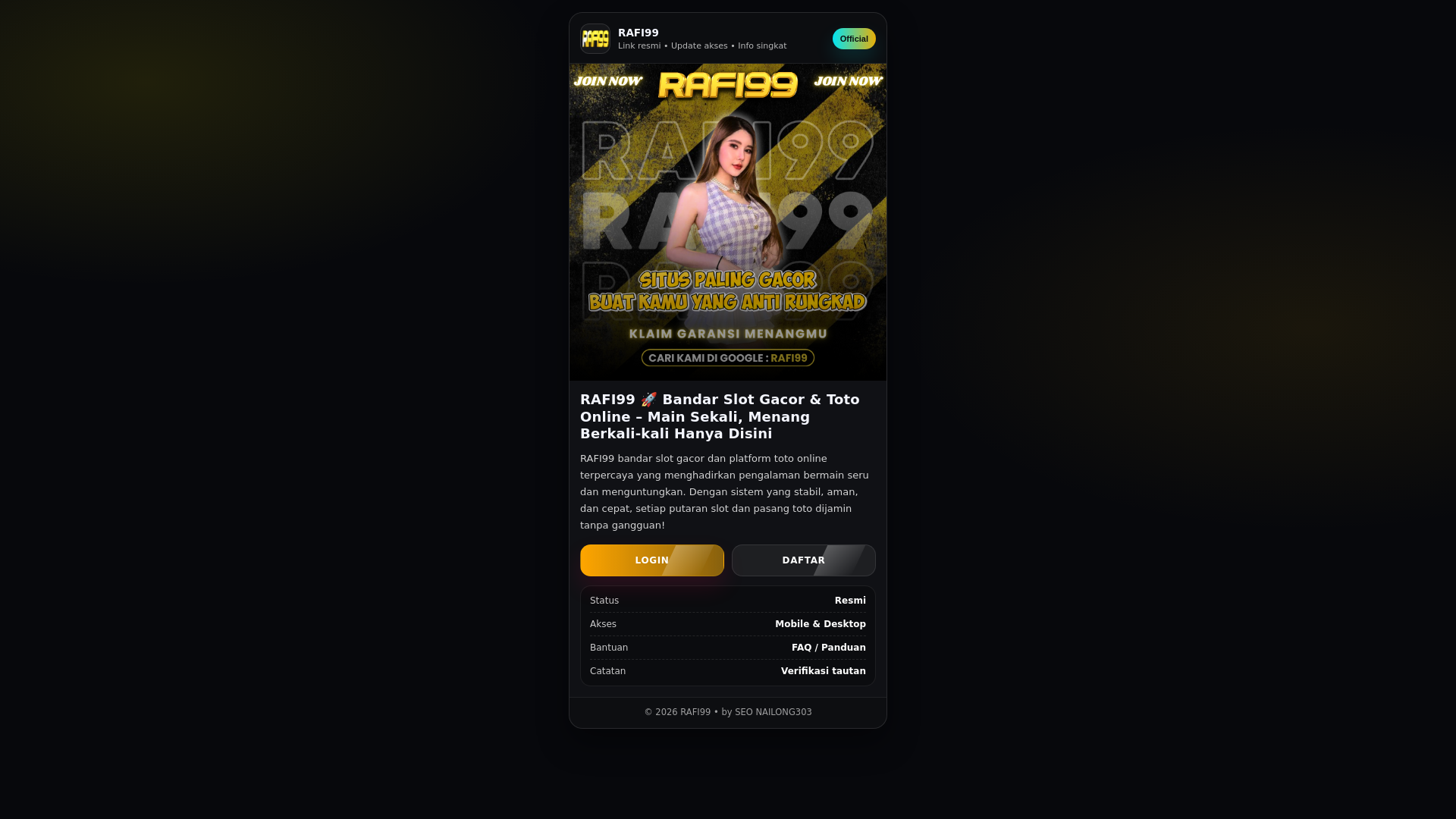 website screenshot of https://ampnya-rafi99-ni.pages.dev/