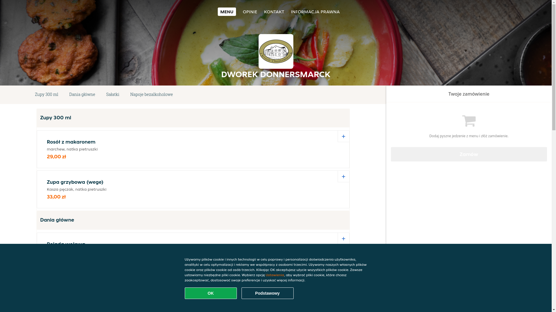 website screenshot of https://dworek-donnersmarck-piekary-slaskie.pl/