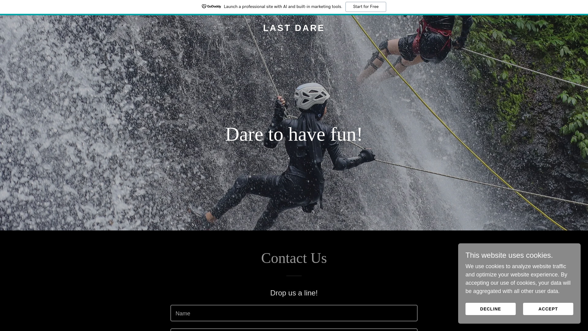 website screenshot of https://lastdare.fun/