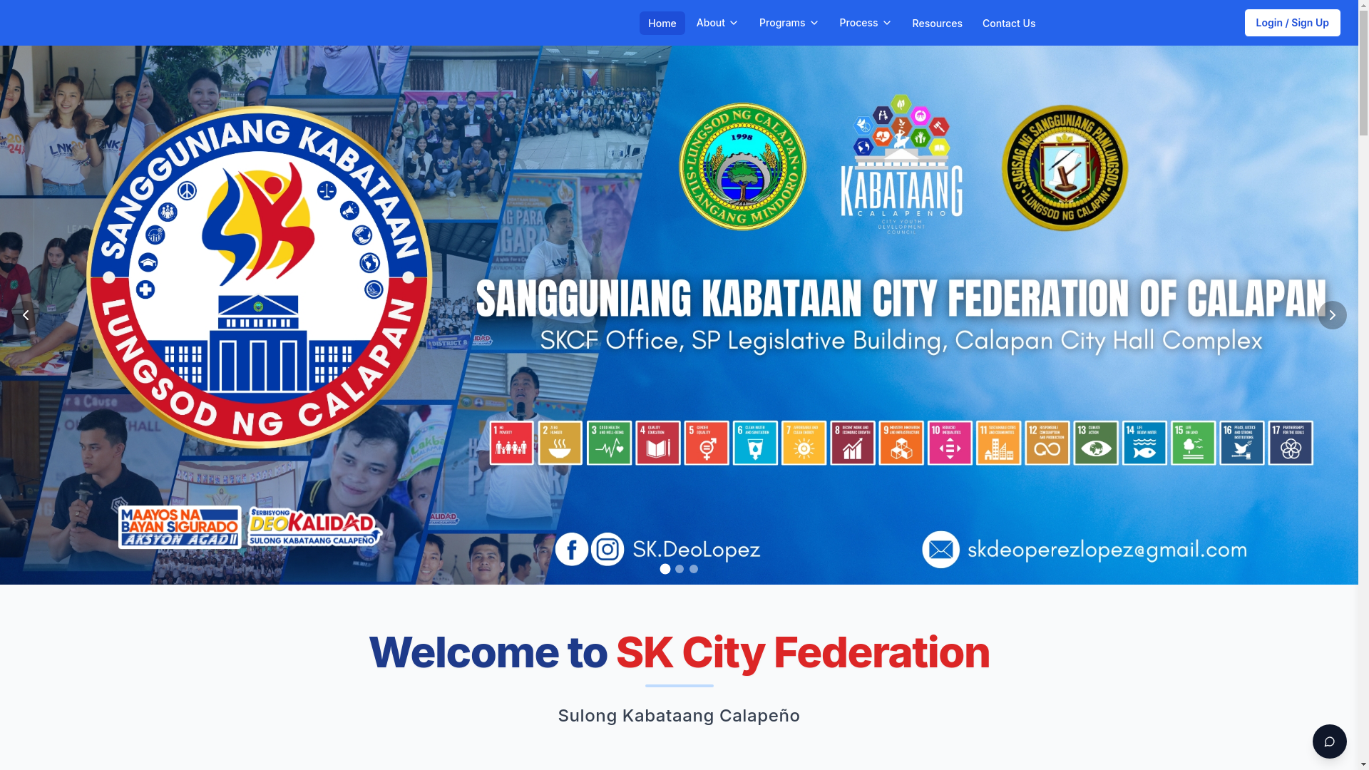 website screenshot of https://skcalapancityfederation.com/