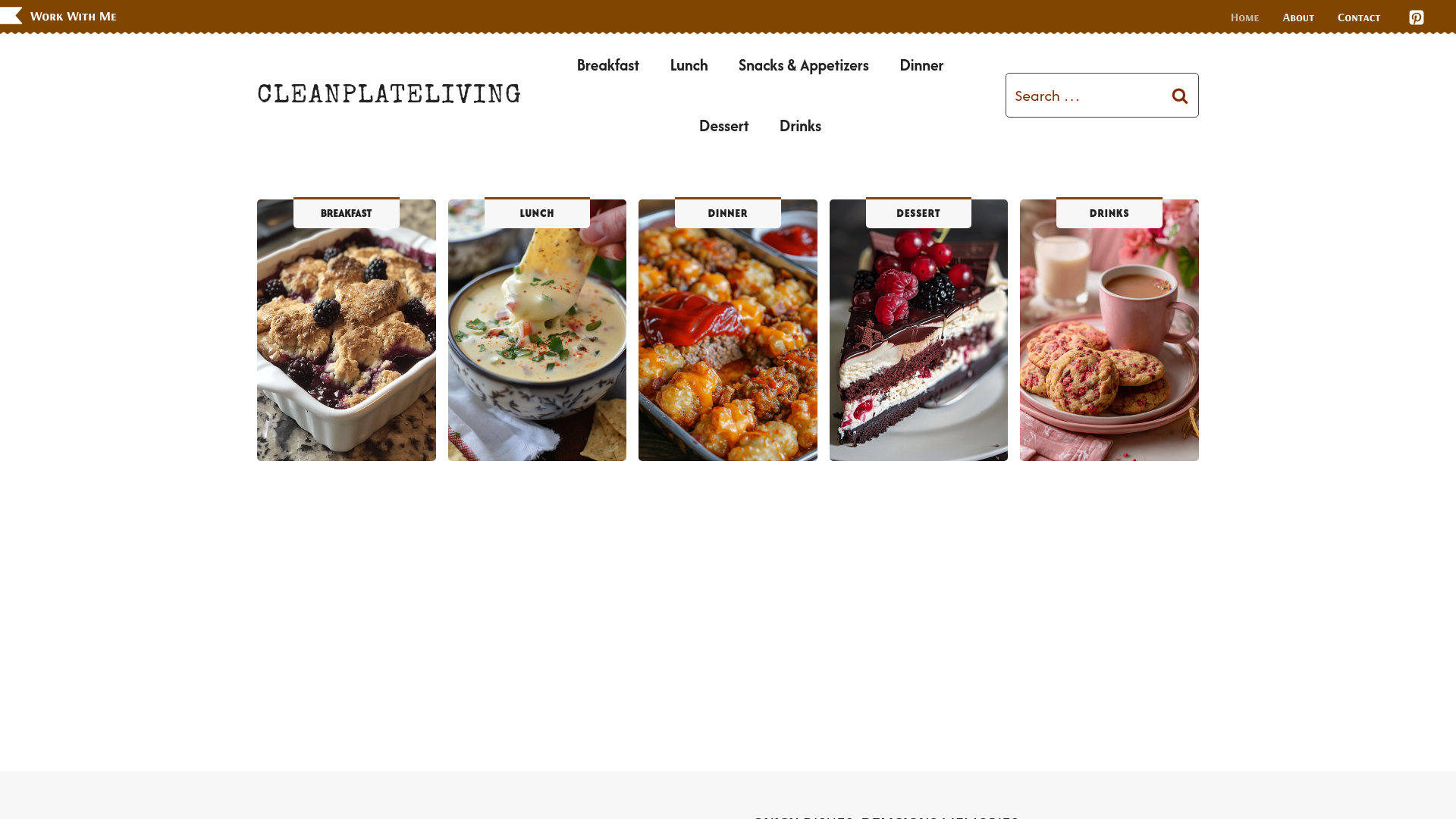 website screenshot of https://cleanplateliving.org/