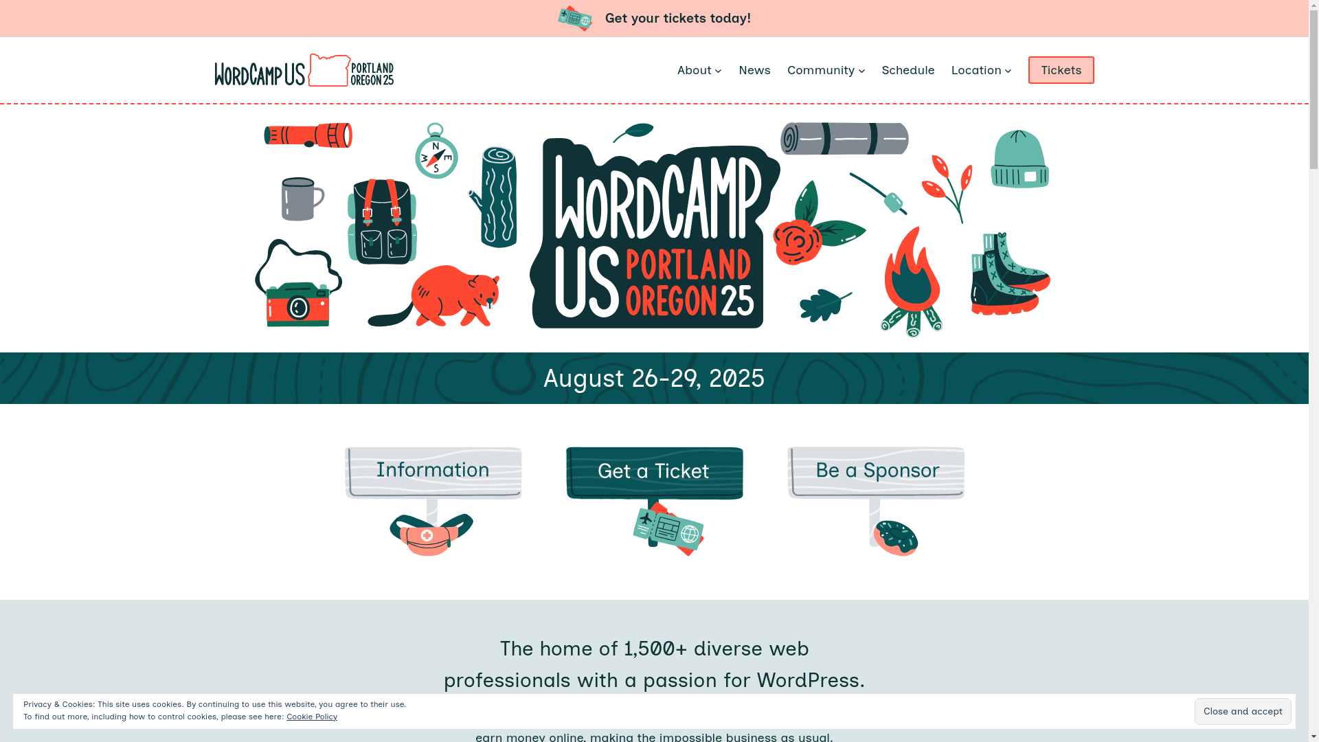 website screenshot of https://us.wordcamp.org/2025/