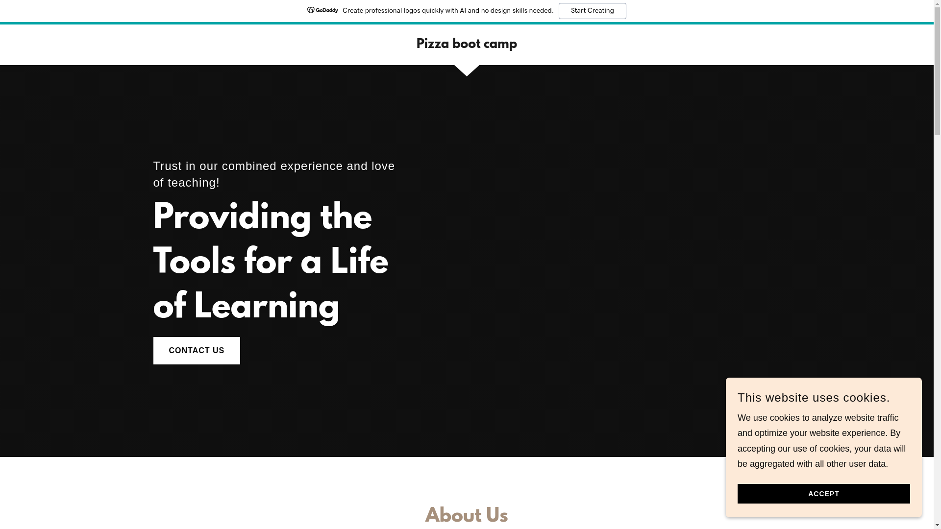 website screenshot of https://pizzabootcamp.co.nz/