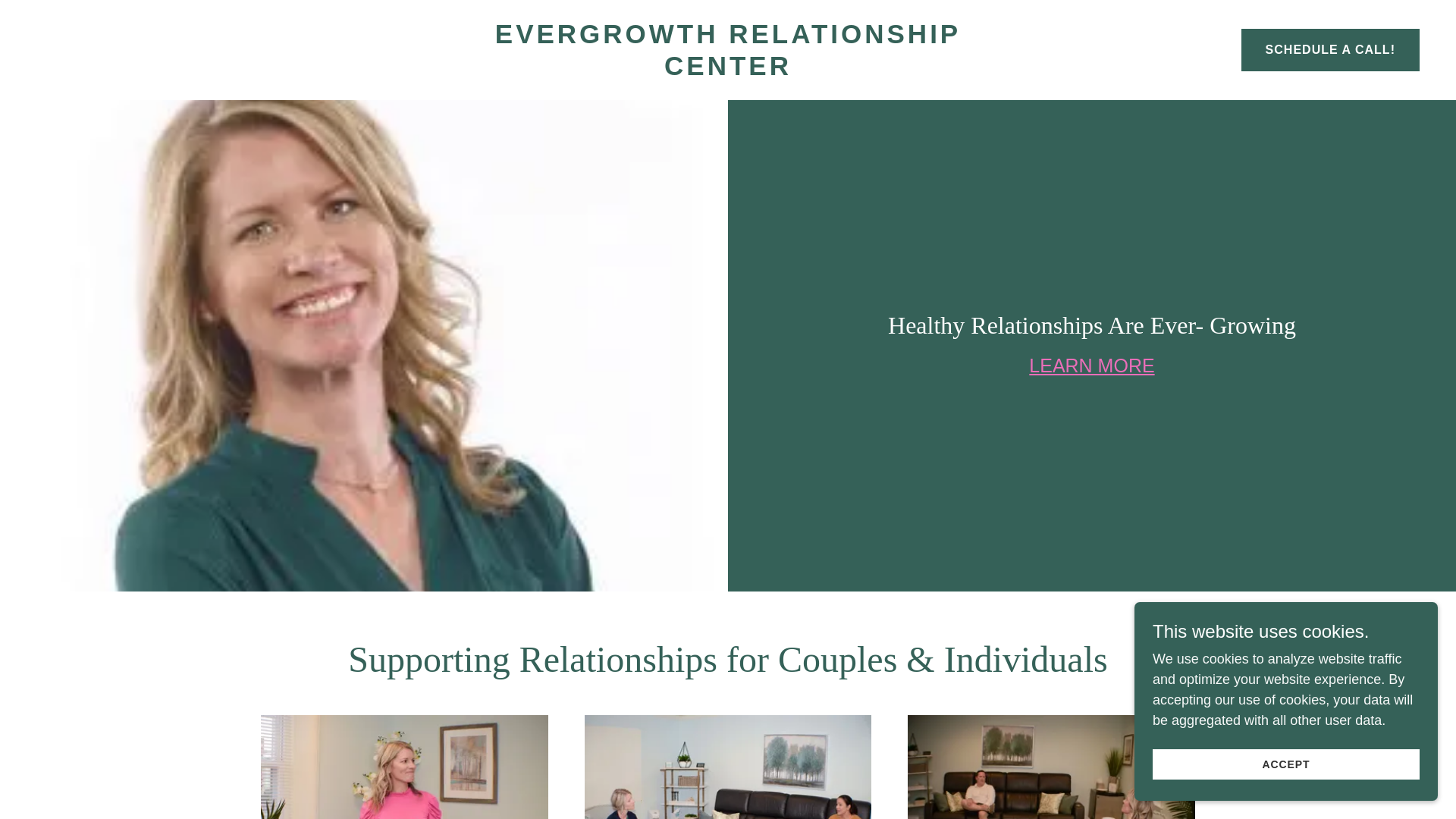 website screenshot of https://evergrowthcenter.com/