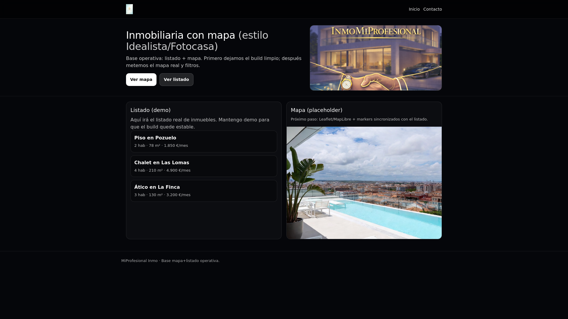 website screenshot of https://miprofesional.tech