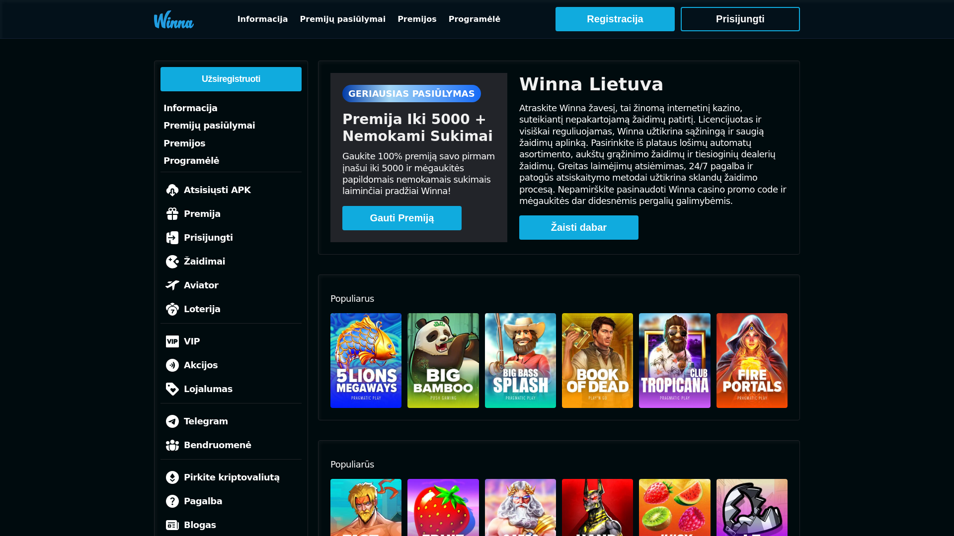 website screenshot of https://winnalithuania-com.pages.dev/