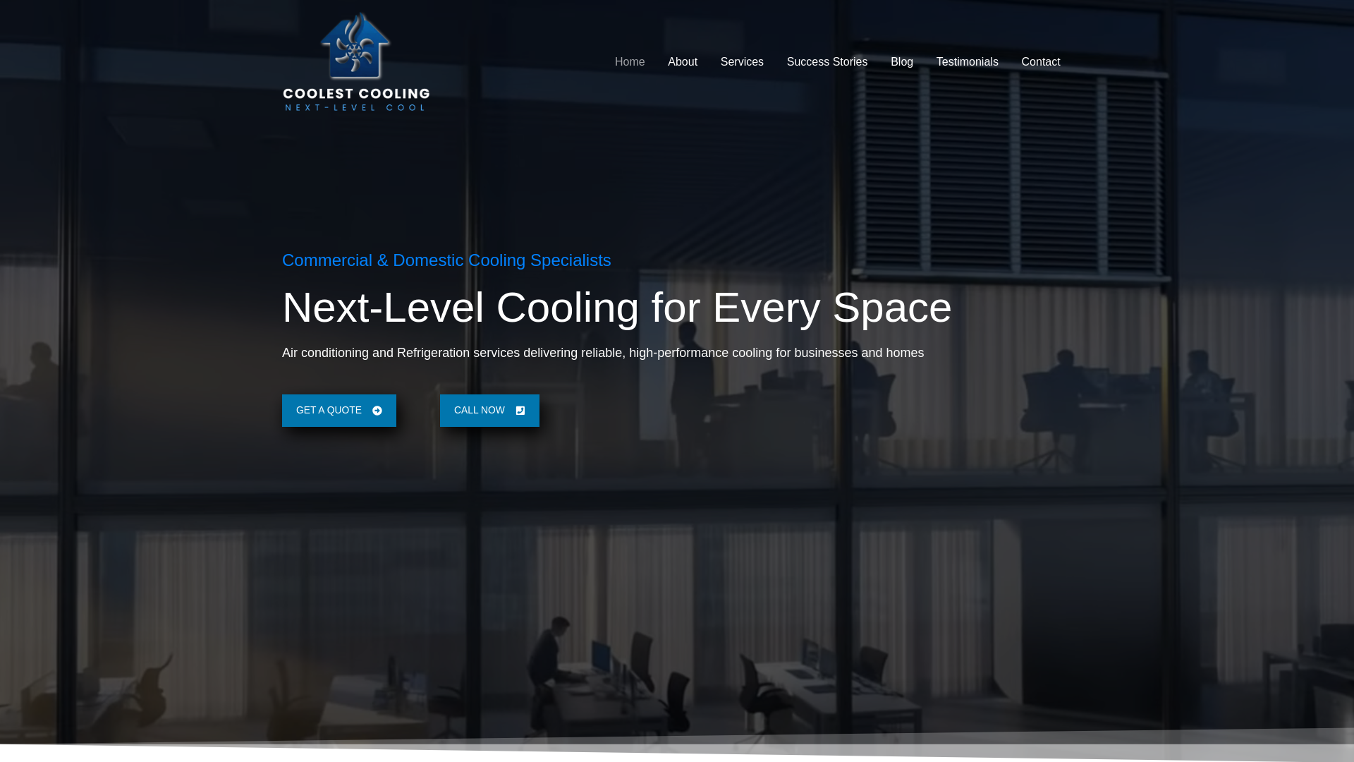 website screenshot of https://coolestcooling.co.uk