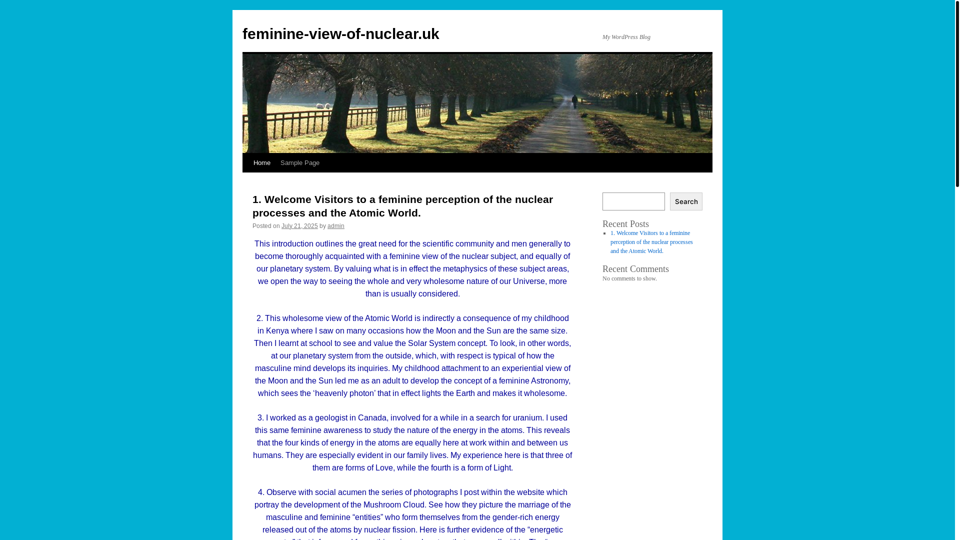 website screenshot of https://feminine-view-of-nuclear.uk/