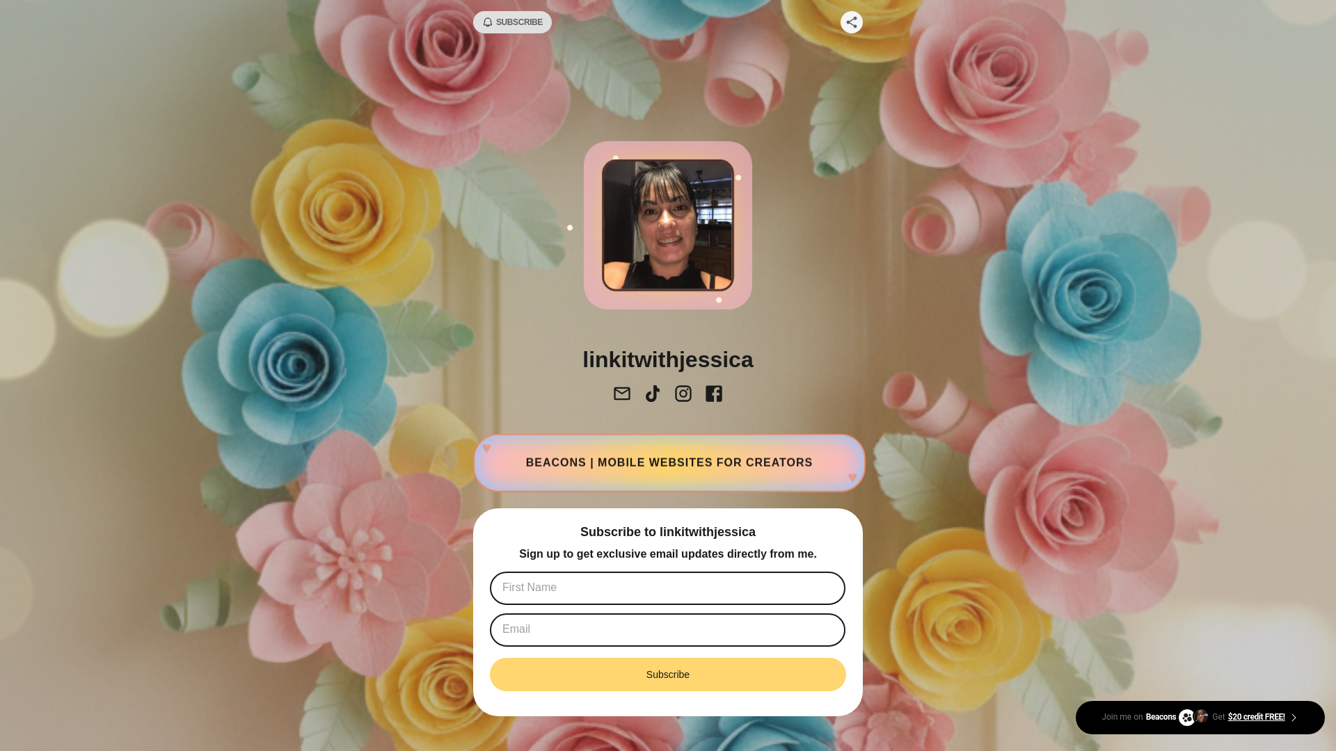 website screenshot of https://linkitwithjessica.com/