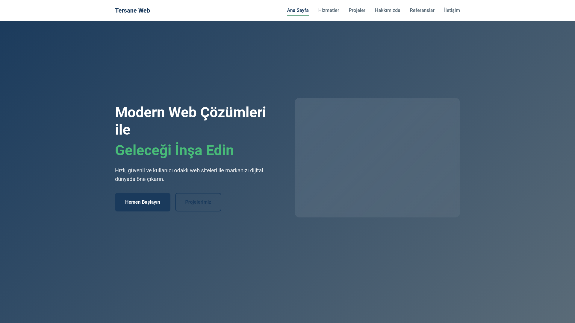 website screenshot of https://tersane-web.pages.dev/