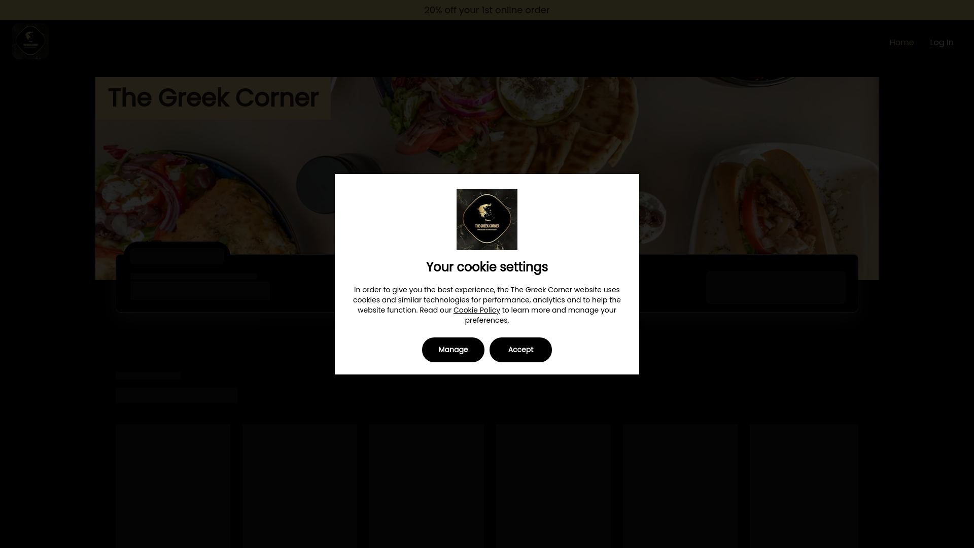 website screenshot of https://thegreekcornershipley.com/