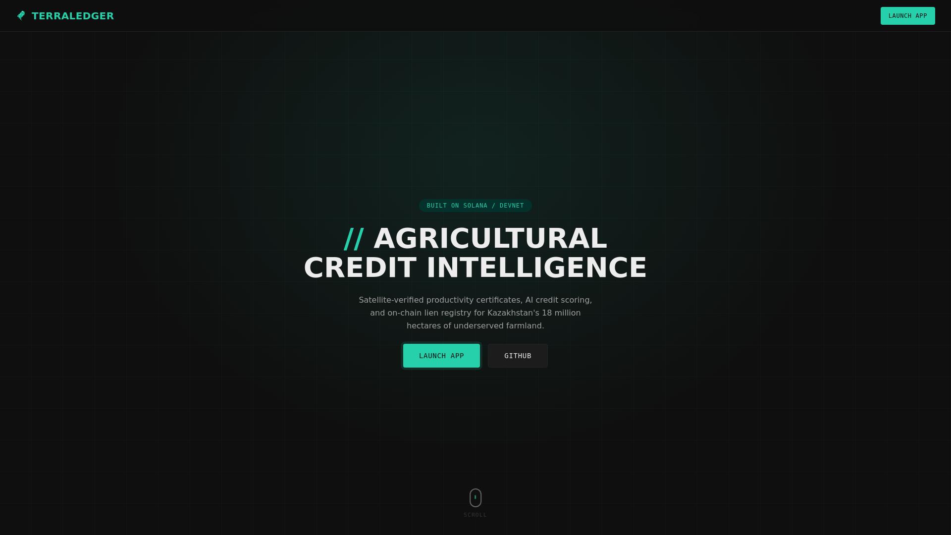 website screenshot of https://terra-ledger.com/