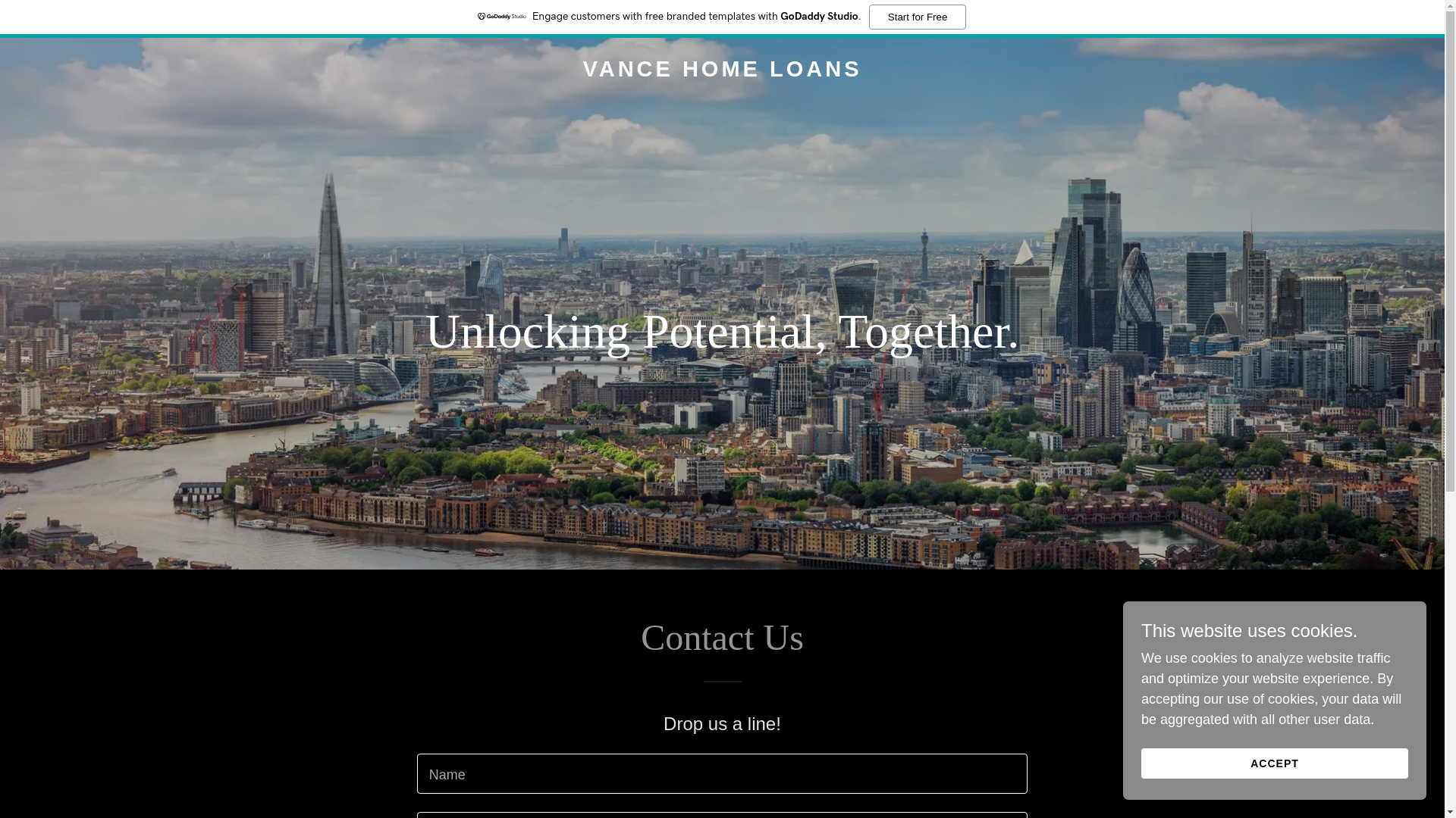 website screenshot of https://vancehomeloans.com/