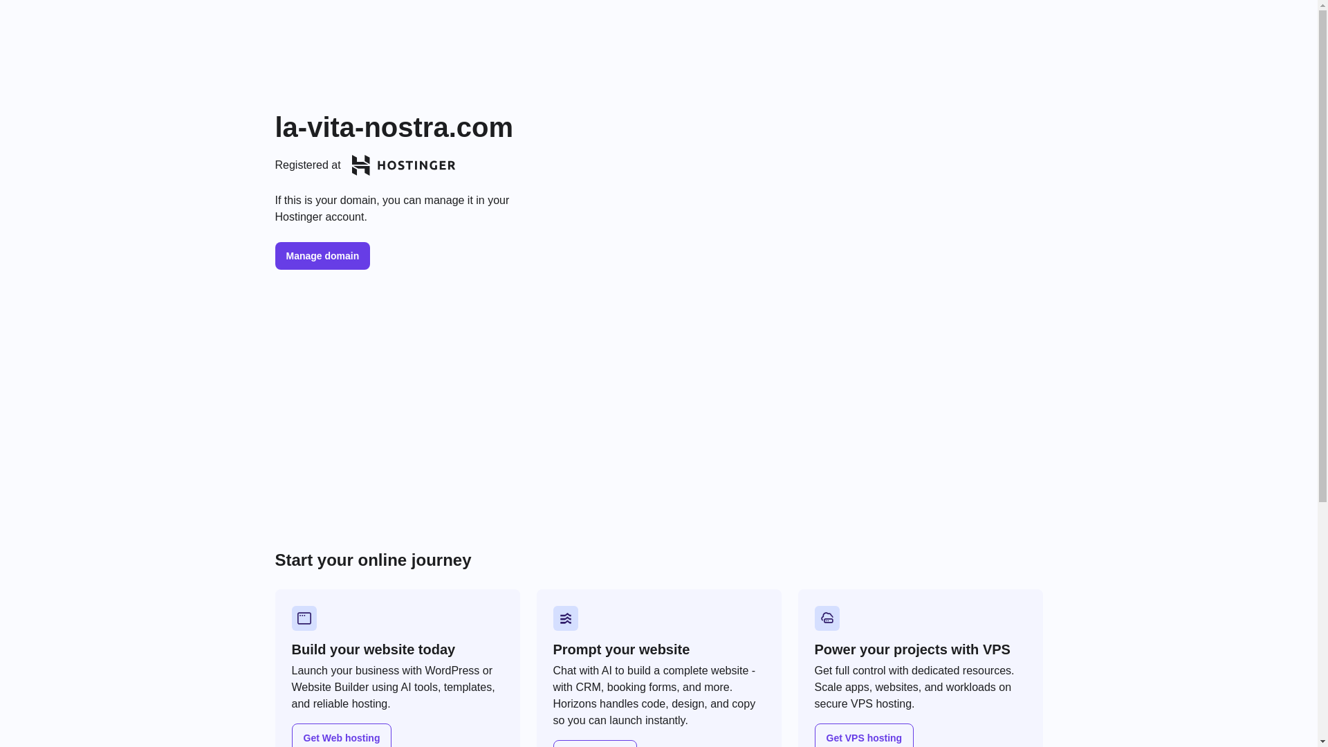 website screenshot of https://la-vita-nostra.com/