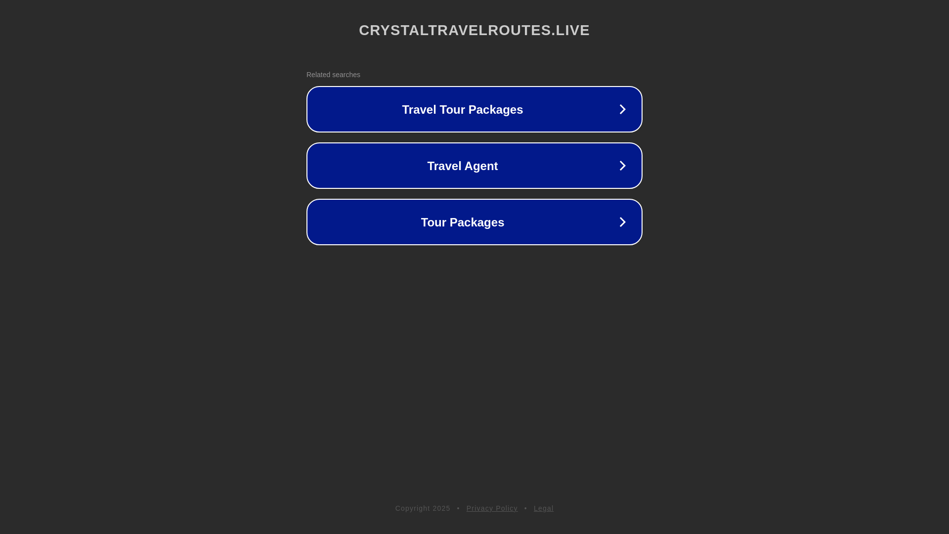 website screenshot of https://crystaltravelroutes.live/