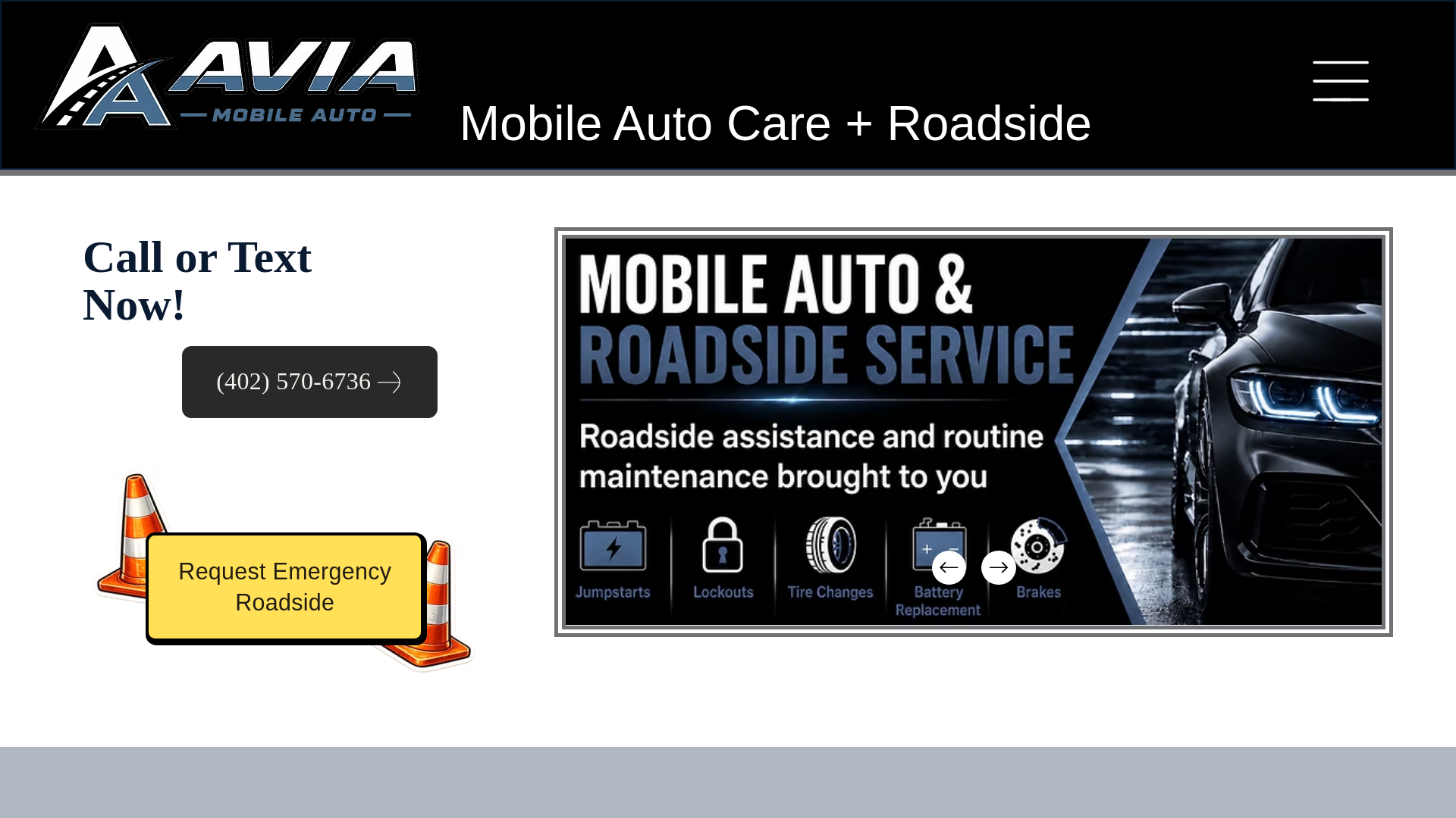 website screenshot of https://aviamobileauto.com/
