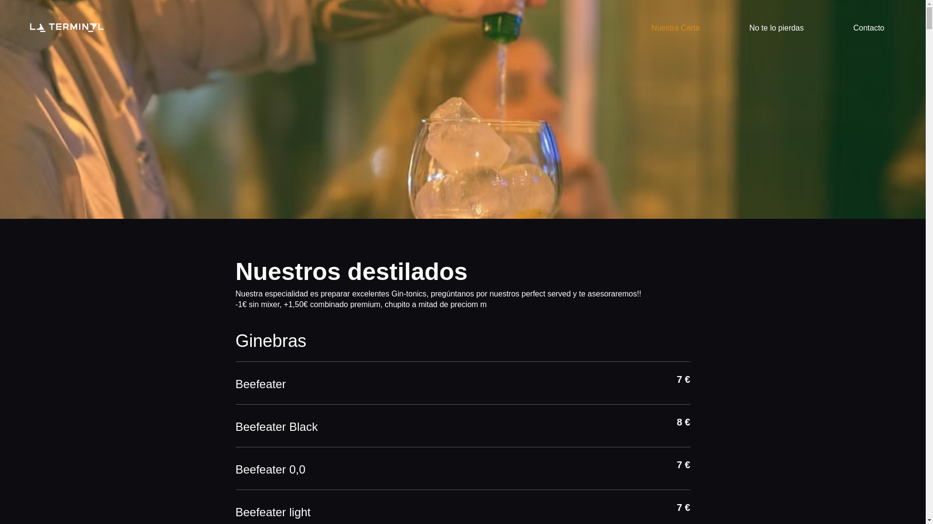 website screenshot of https://laterminalbar.com/