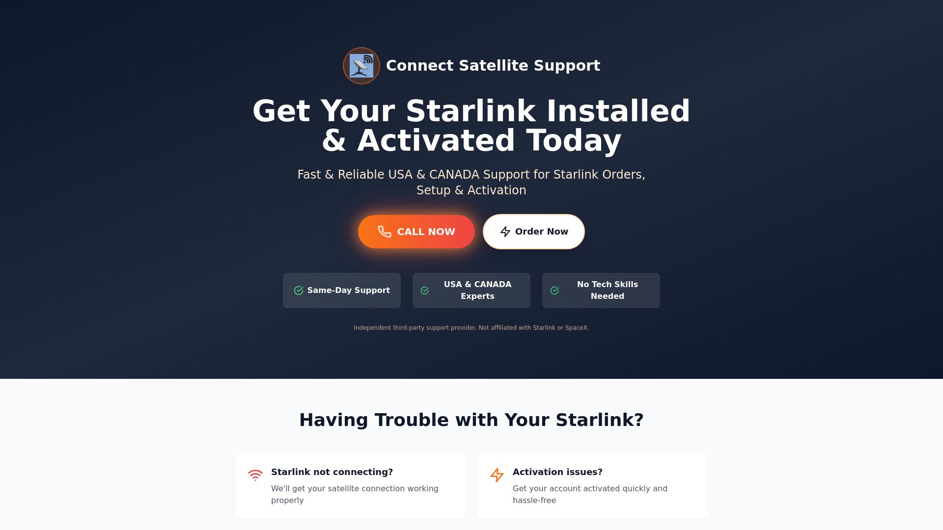 website screenshot of https://satelliteinternetpro.online/