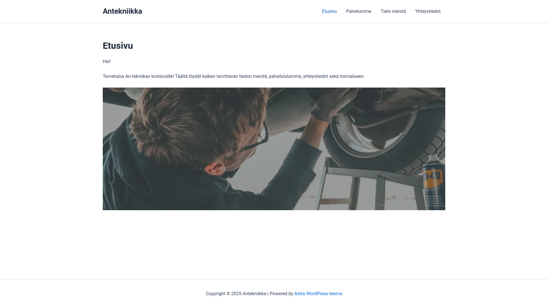 website screenshot of https://antekniikka.fi/