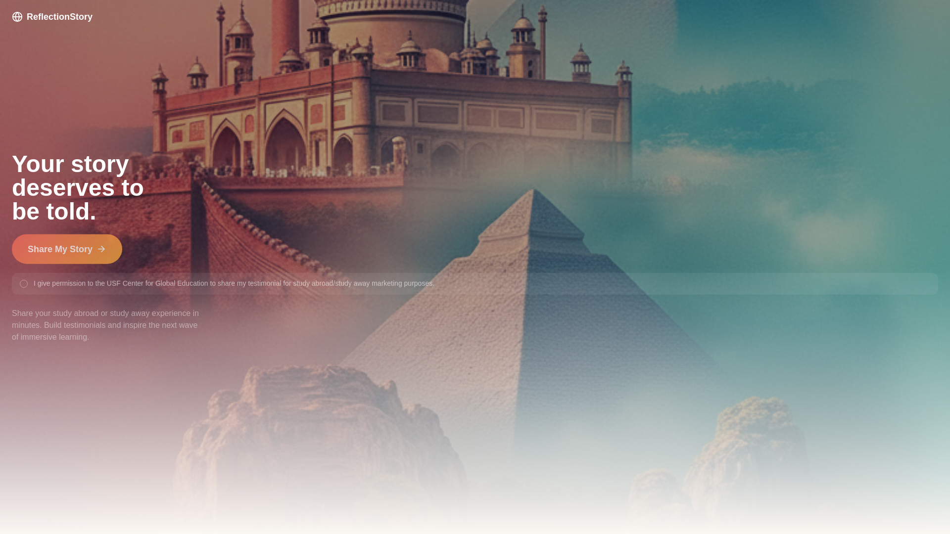 website screenshot of https://cgereflectionstory.online