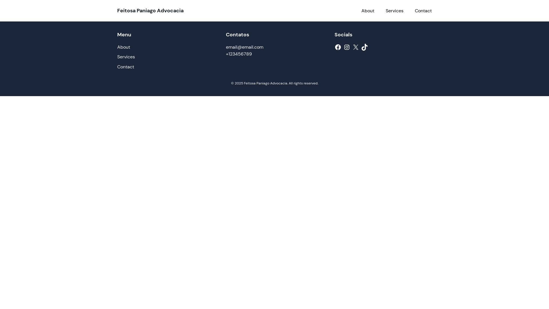 website screenshot of https://feitosapaniagoadv.com.br/